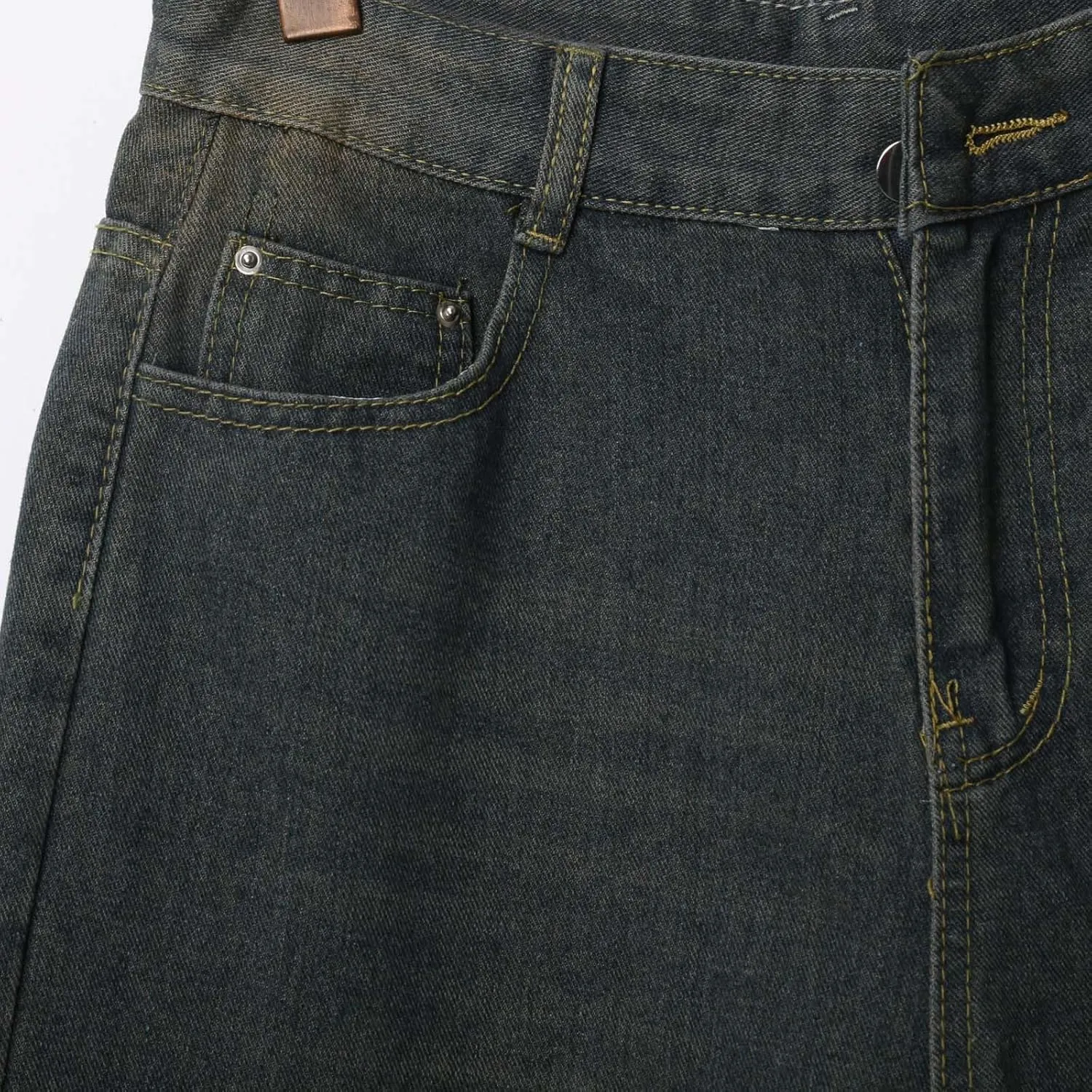 Mens Baggy Denim Jorts Y2K Loose Hip Hop Jean Shorts Casual Summer Long Jeans Streetwear