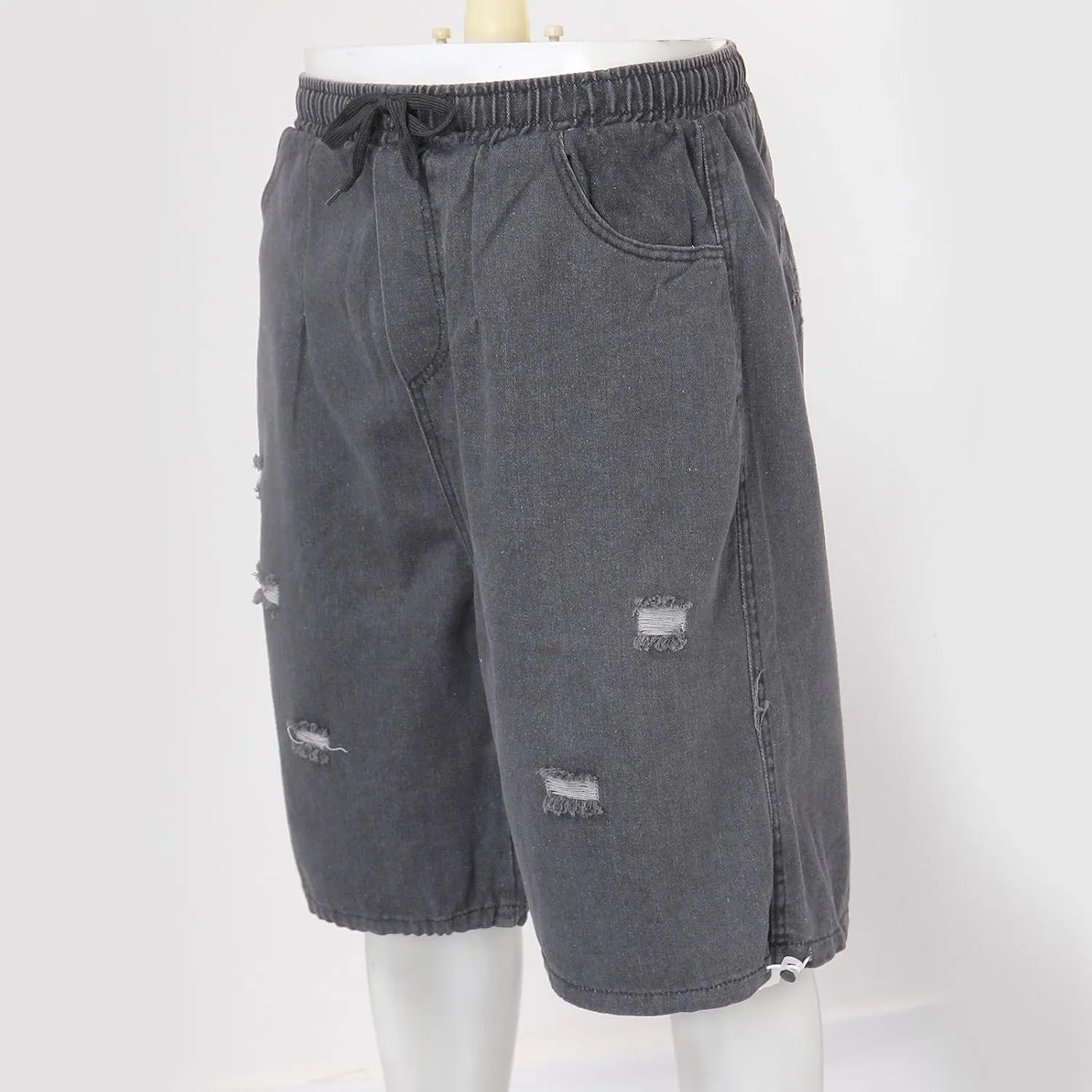 Men's Baggy Jean Shorts Loose Fit Mid Denim Shorts Summer Casual Aesthetic Pants Trendy Outfits