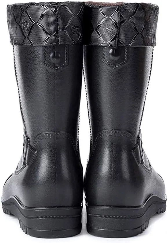 Mens Rain Boots Slip On Non-Slip Rubber Waterproof Ankle Boots Rain Shoes