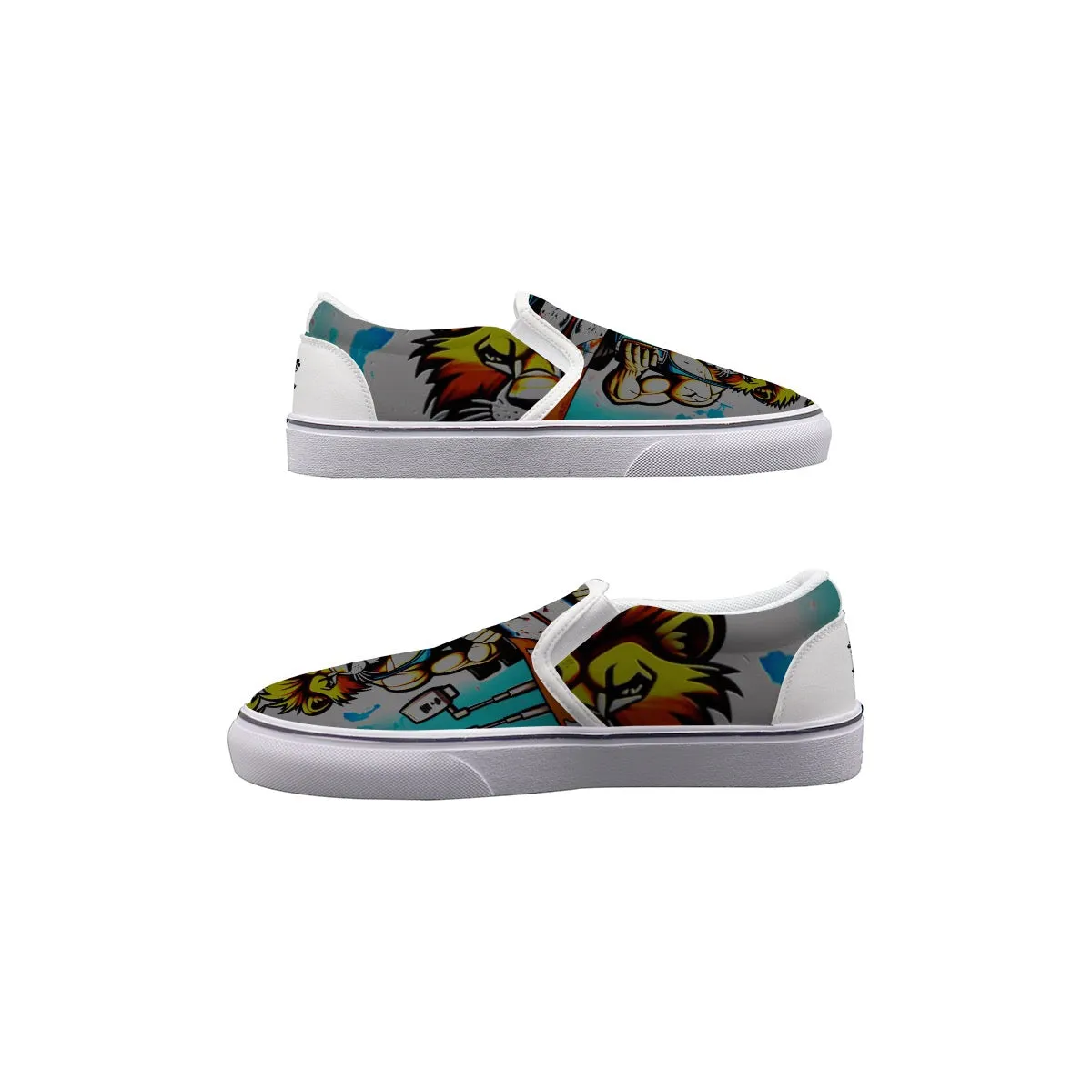 Men's Slip On Sneakers leo2 print