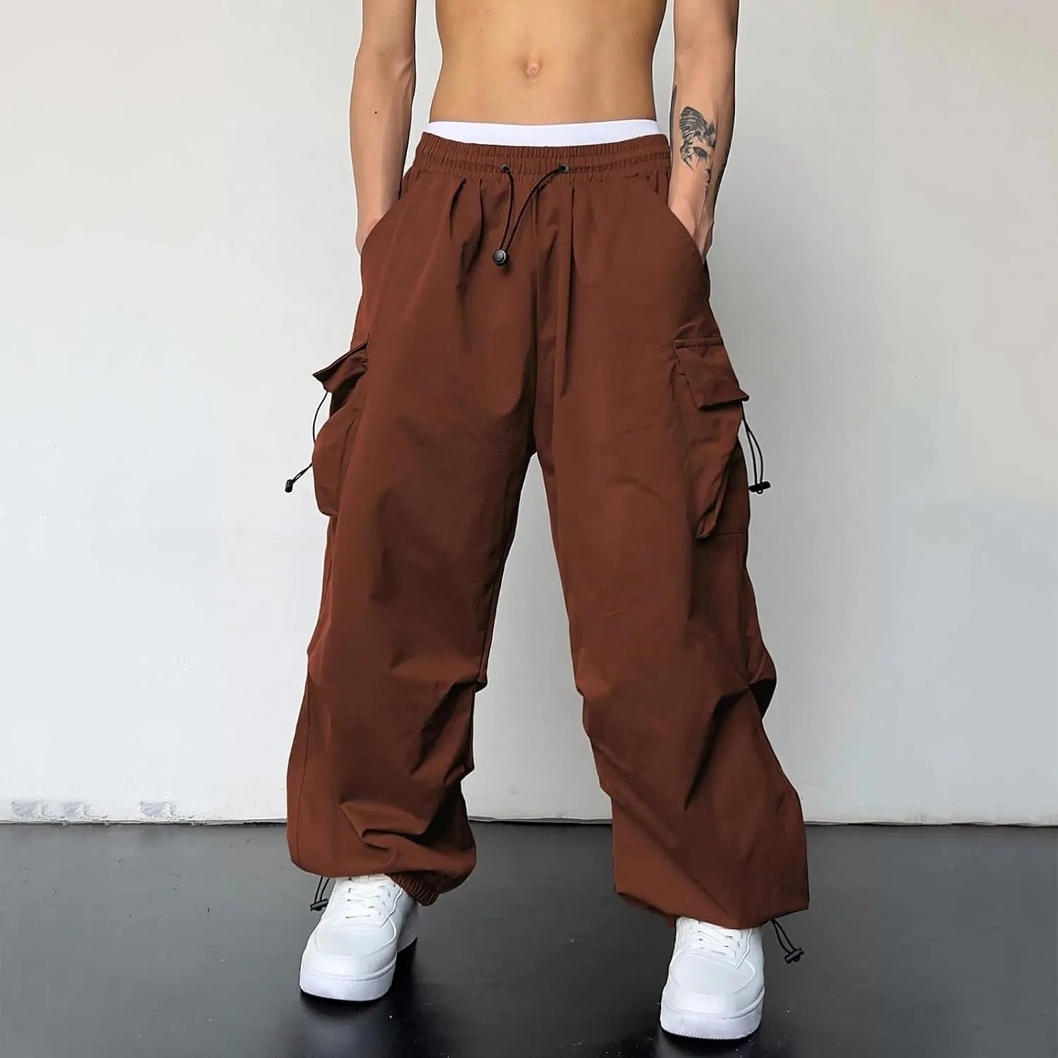 Mens Tracksuit Pant Casual Plus Size Jogger Running Workout Sweatpant with Pockets Elastic Chinos Pant