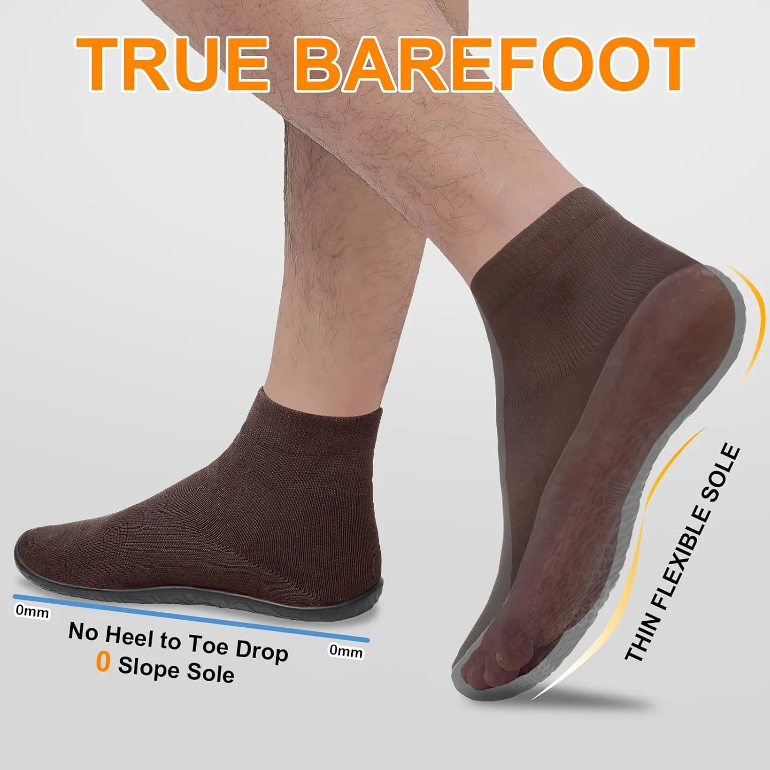 Minimalist Barefoot Sock Shoes for Women Men with Multi Purpose & Ultra Portable & Non Slip Sole