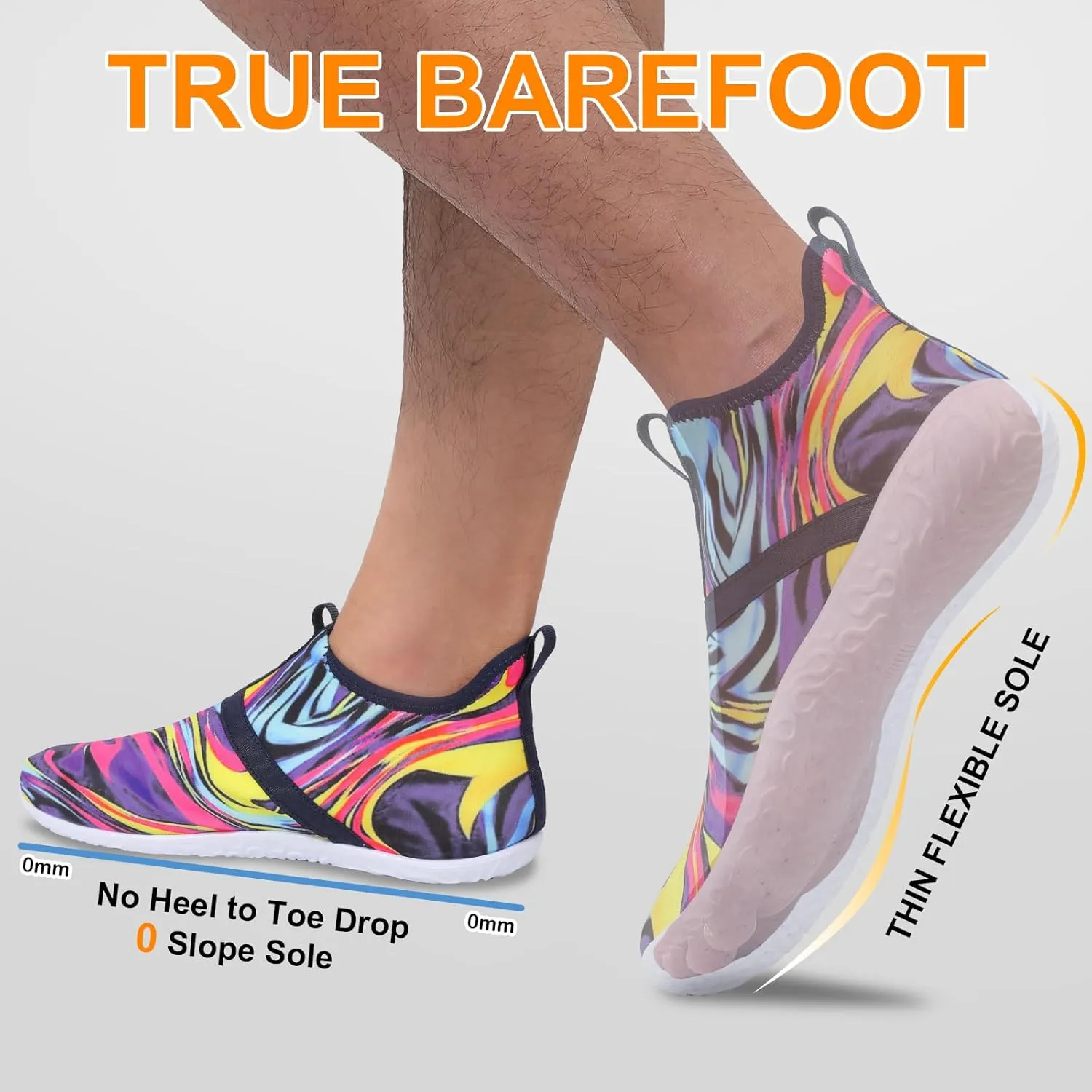 Minimalist Barefoot Sock Shoes for Women Men with Multi Purpose & Ultra Portable & Non Slip Sole
