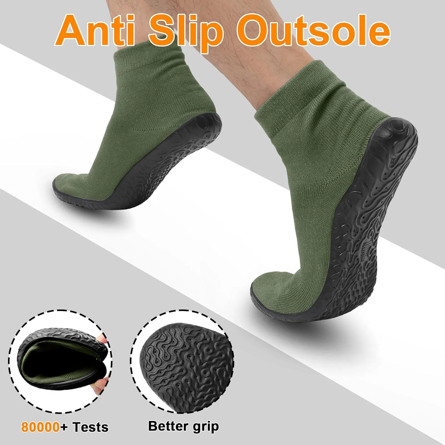 Minimalist Barefoot Sock Shoes for Women Men with Multi Purpose & Ultra Portable & Non Slip Sole