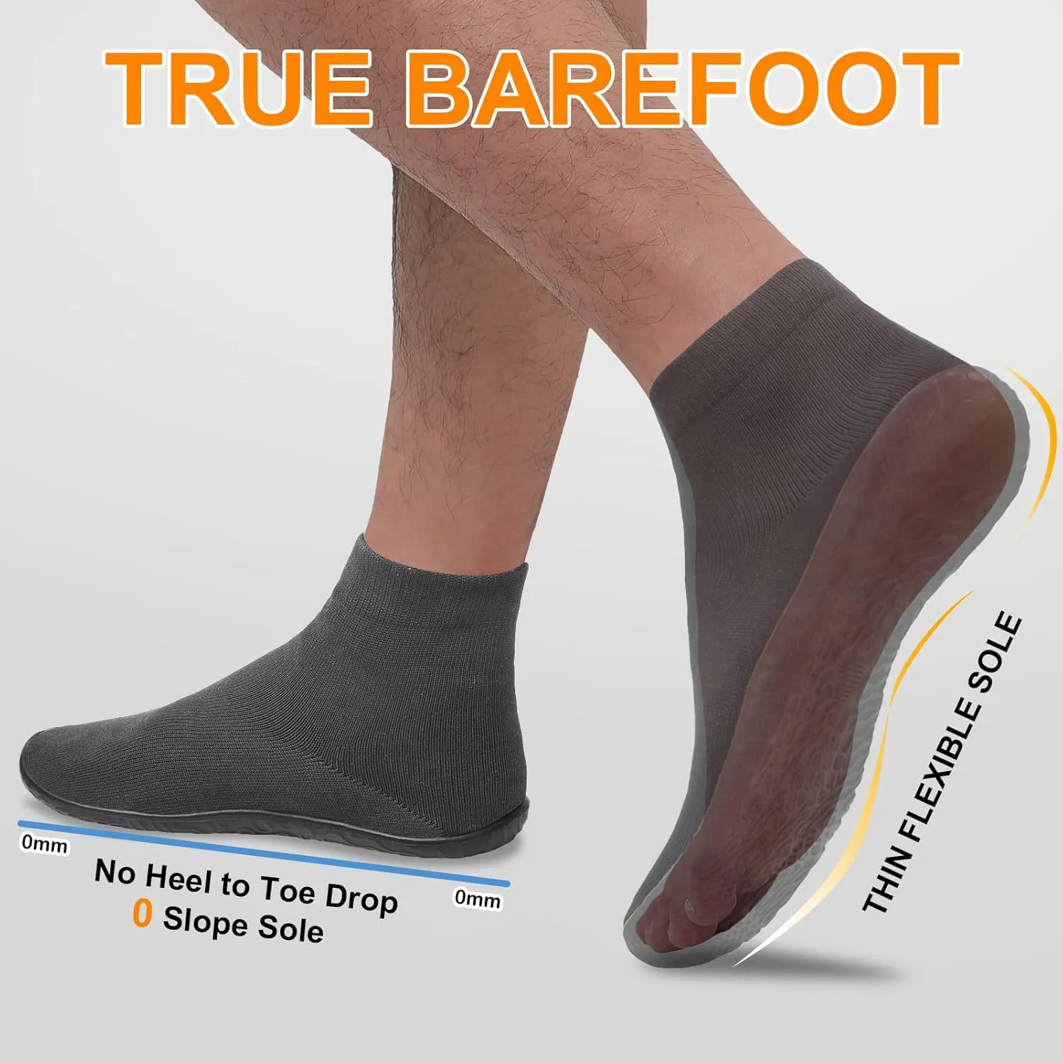 Minimalist Barefoot Sock Shoes for Women Men with Multi Purpose & Ultra Portable & Non Slip Sole
