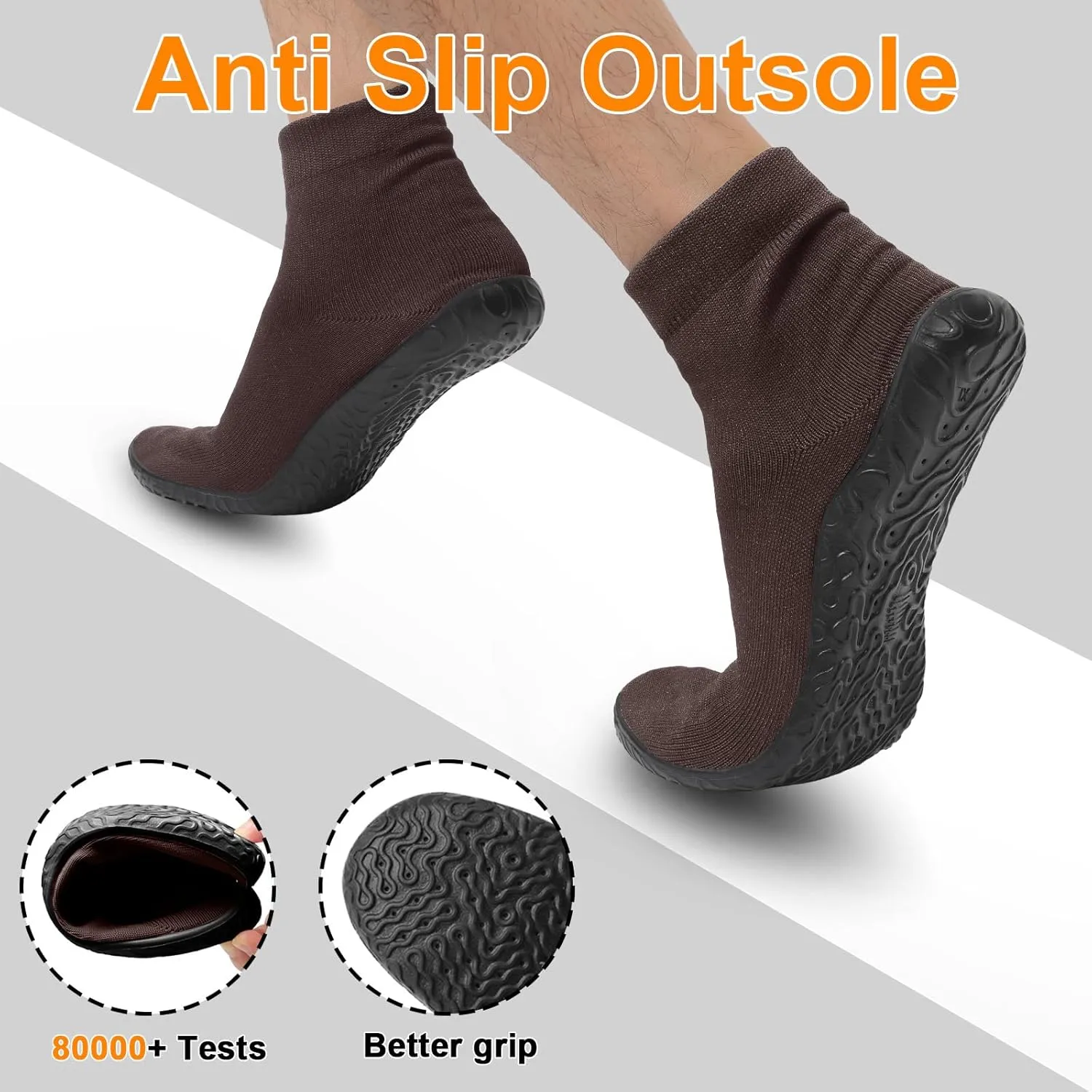 Minimalist Barefoot Sock Shoes for Women Men with Multi Purpose & Ultra Portable & Non Slip Sole