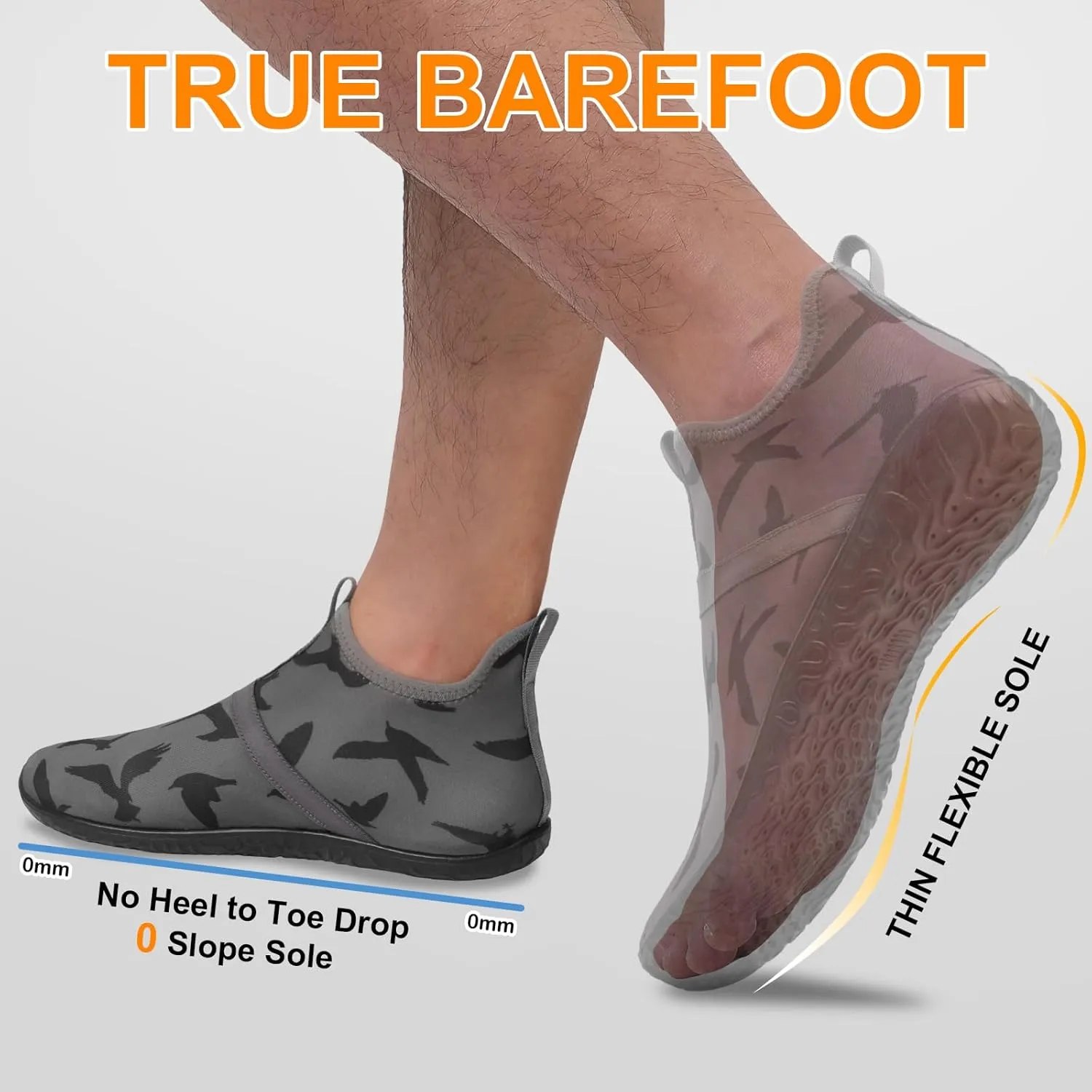Minimalist Barefoot Sock Shoes for Women Men with Multi Purpose & Ultra Portable & Non Slip Sole