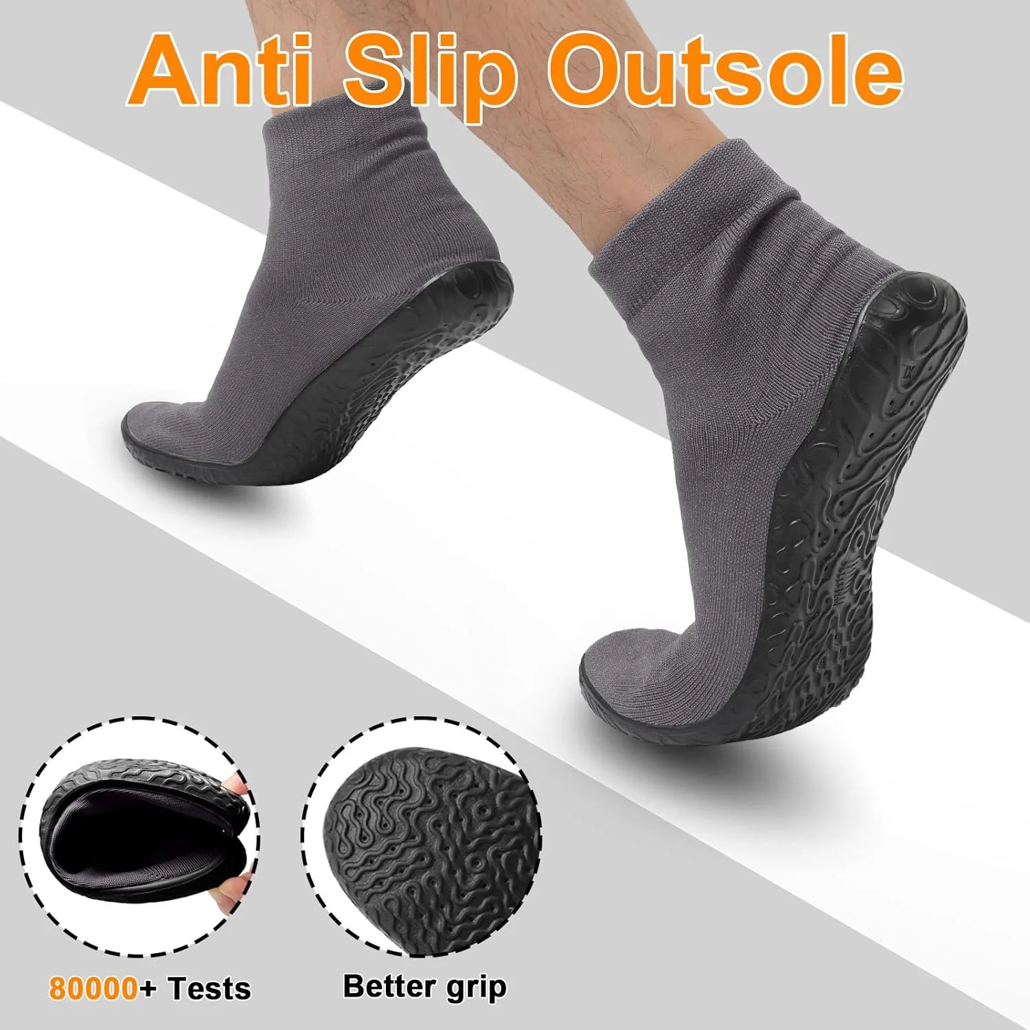 Minimalist Barefoot Sock Shoes for Women Men with Multi Purpose & Ultra Portable & Non Slip Sole