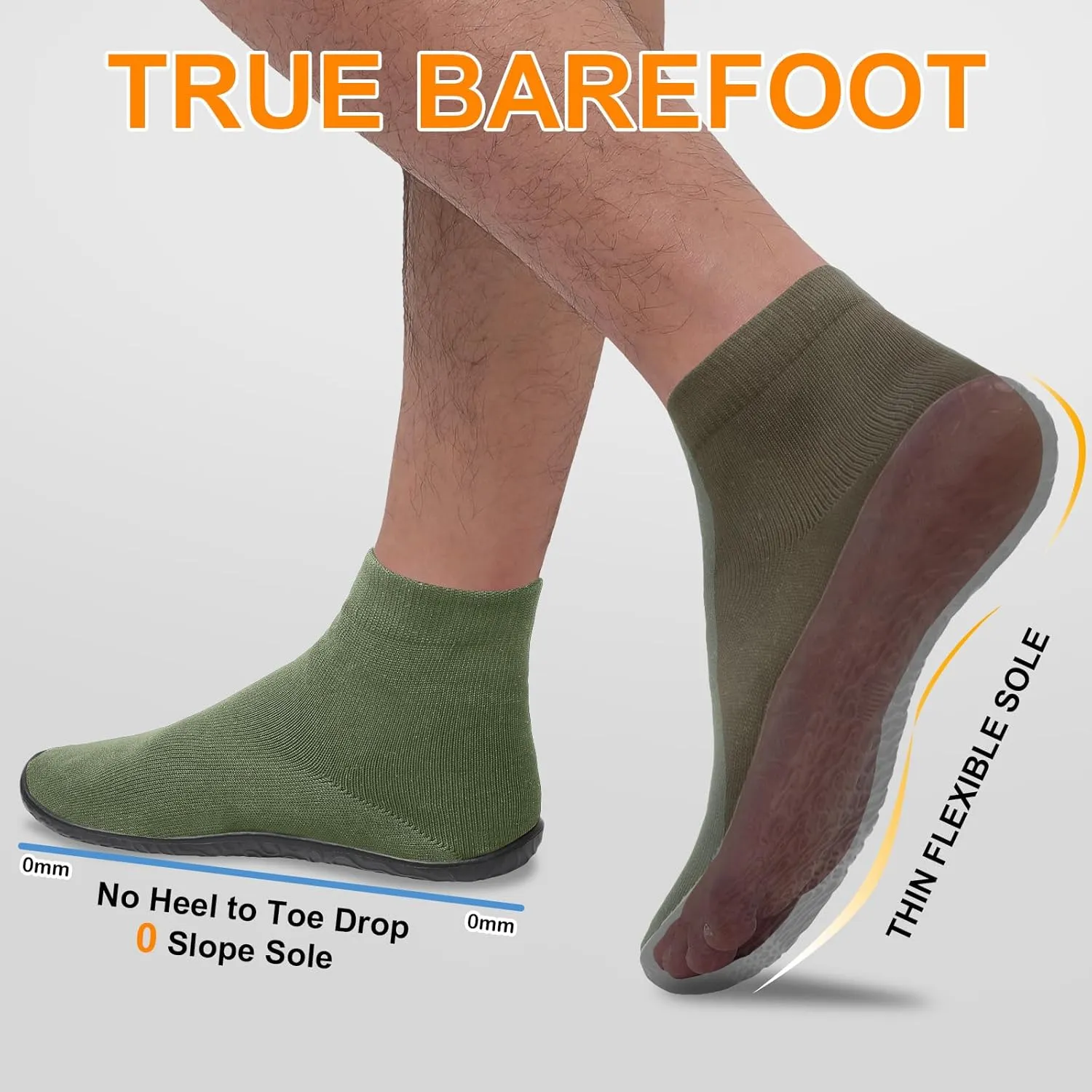Minimalist Barefoot Sock Shoes for Women Men with Multi Purpose & Ultra Portable & Non Slip Sole