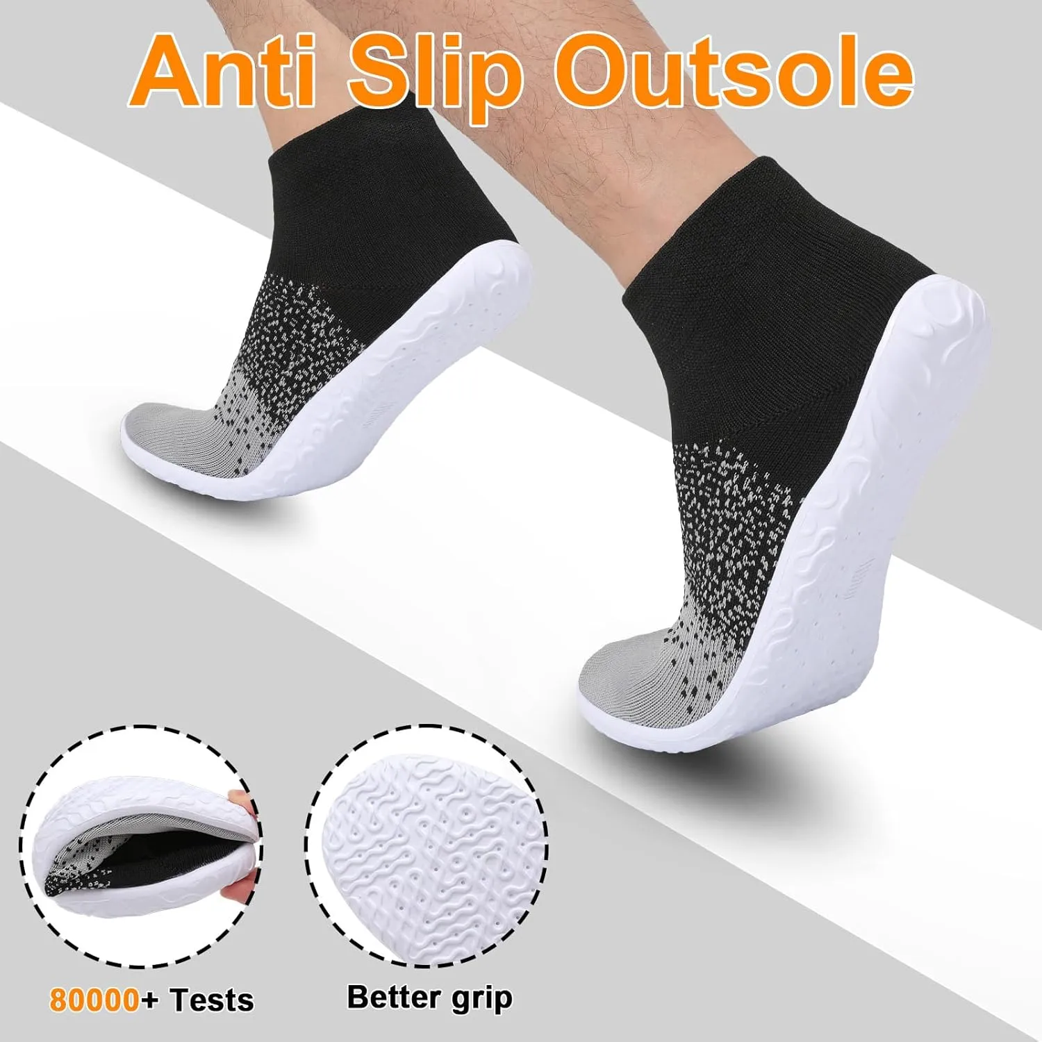 Minimalist Barefoot Sock Shoes for Women Men with Multi Purpose & Ultra Portable & Non Slip Sole