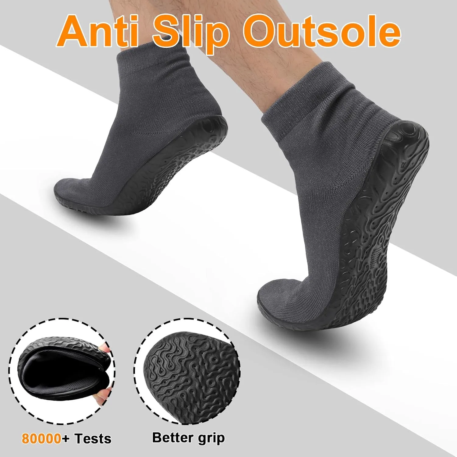 Minimalist Barefoot Sock Shoes for Women Men with Multi Purpose & Ultra Portable & Non Slip Sole
