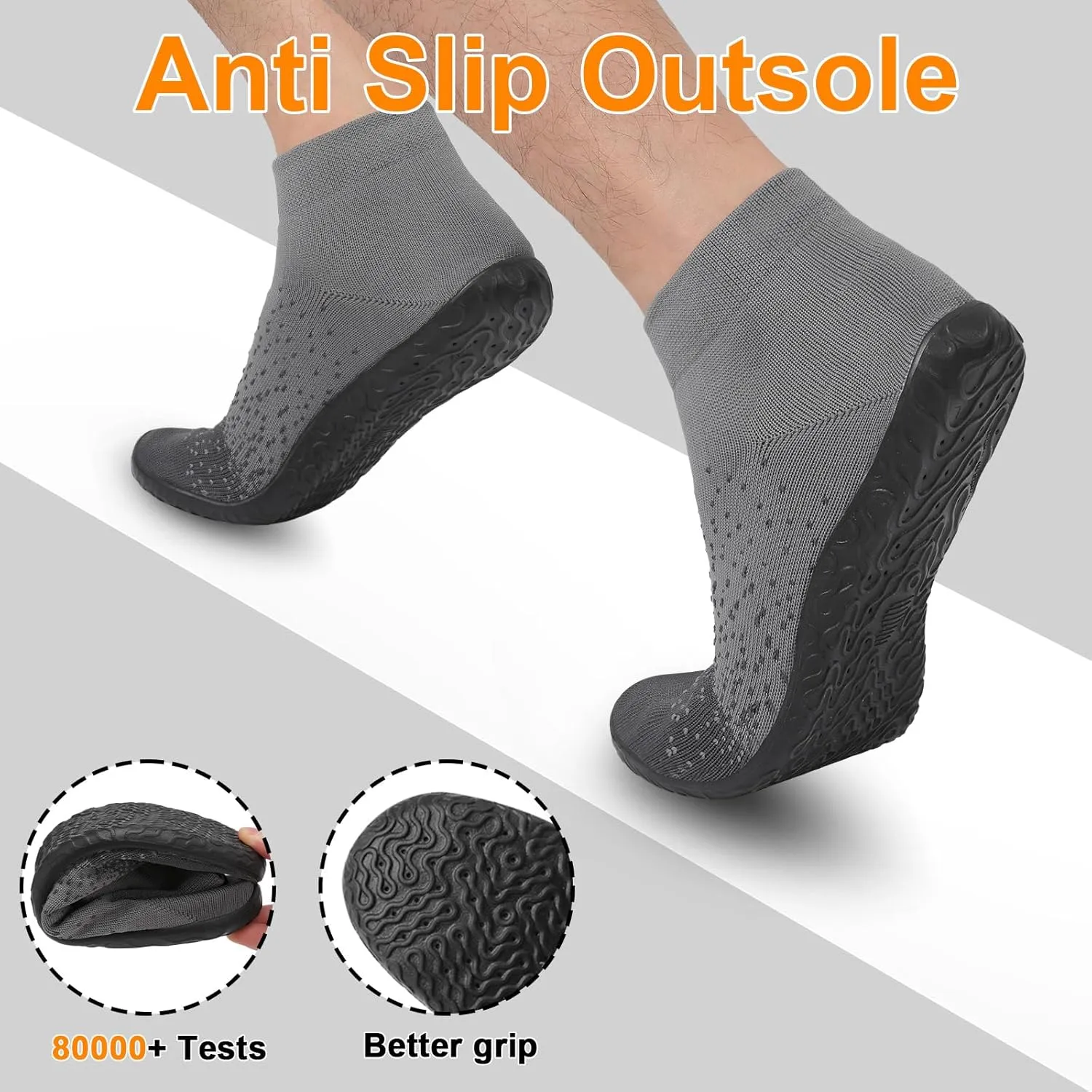 Minimalist Barefoot Sock Shoes for Women Men with Multi Purpose & Ultra Portable & Non Slip Sole