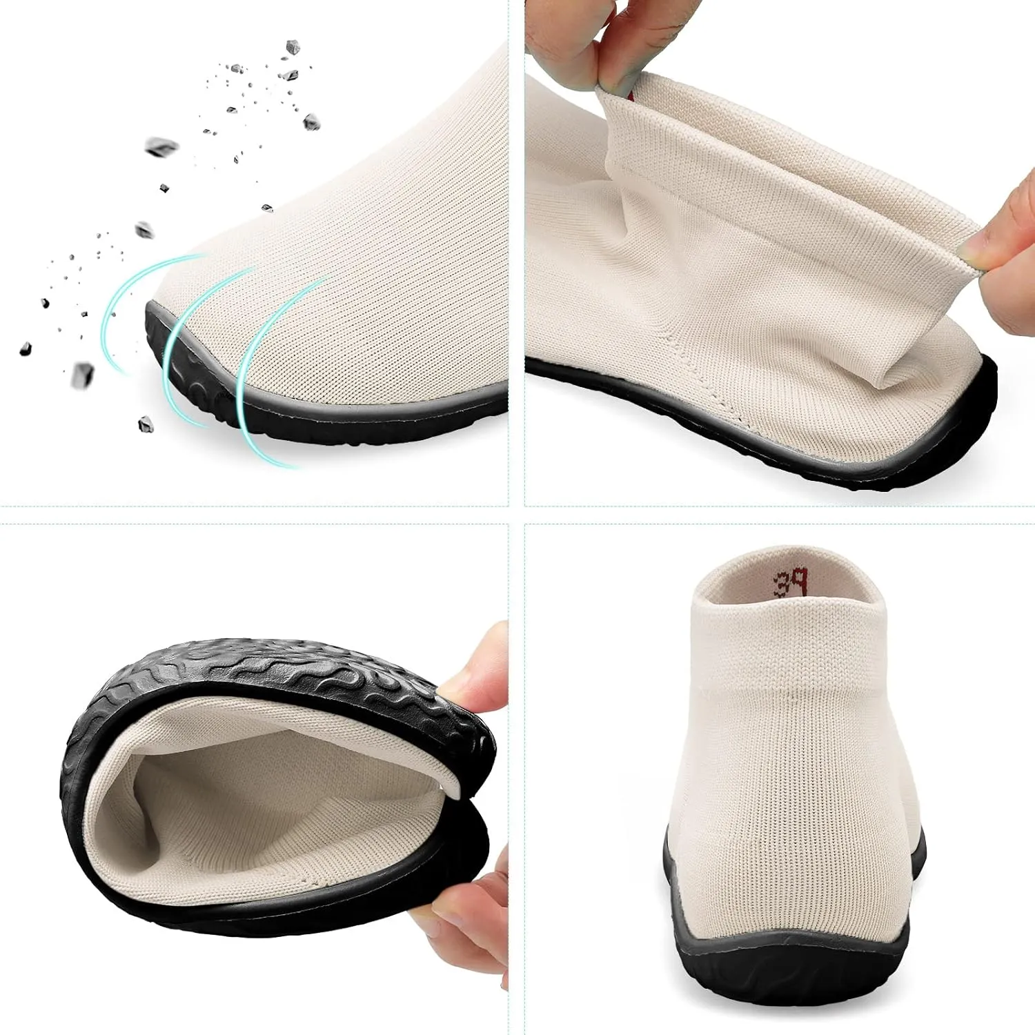 Minimalist Barefoot Sock Shoes for Women Men with Multi Purpose & Ultra Portable & Non Slip Sole