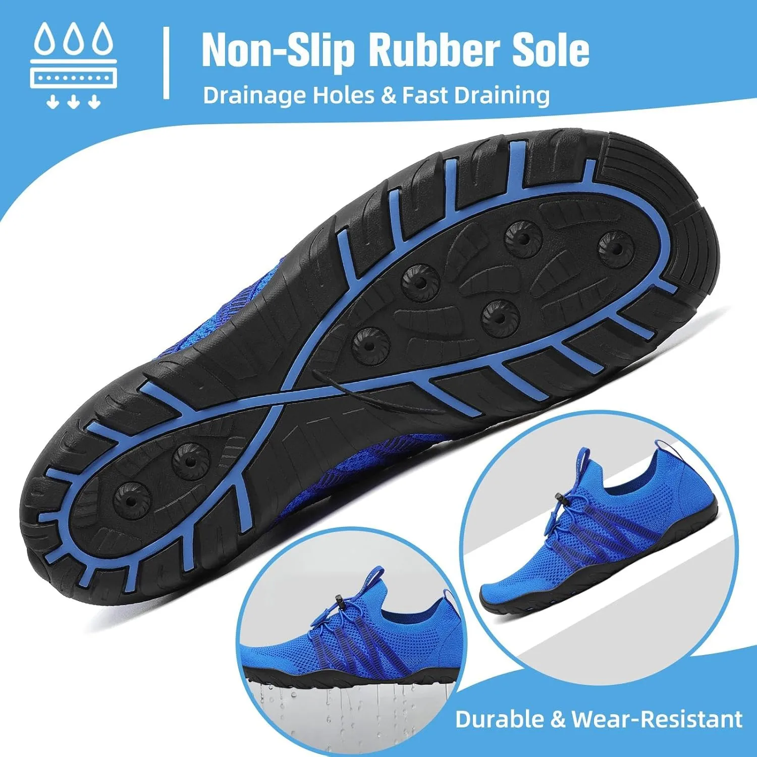 Mishansha Water Shoes for Women Men Barefoot Beach Shoe Quick Dry Aqua Swim Socks for Surfing Yoga Size 4.5-15 Women/3-13.5 Men