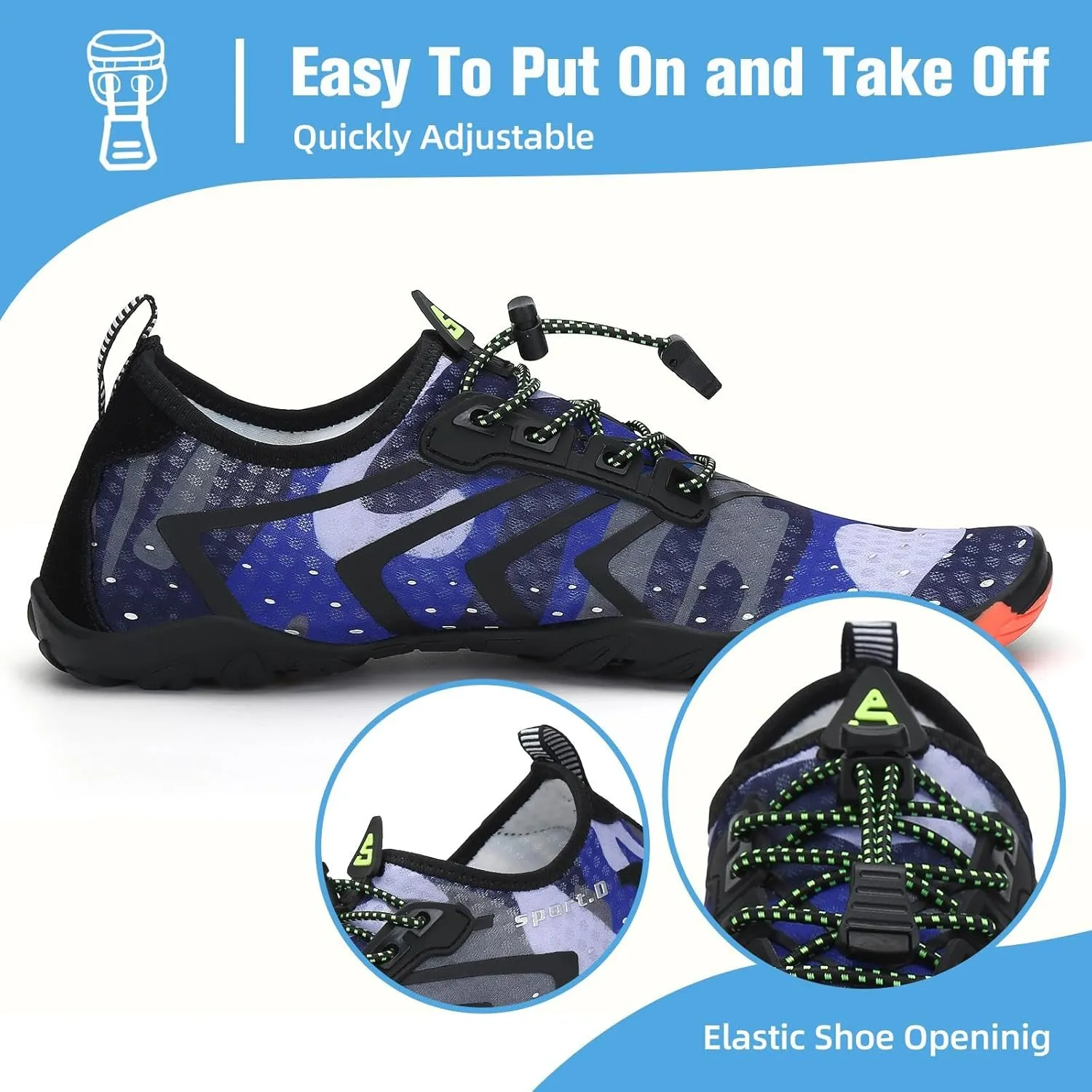 Mishansha Water Shoes for Women Men Barefoot Beach Shoe Quick Dry Aqua Swim Socks for Surfing Yoga Size 4.5-15 Women/3-13.5 Men