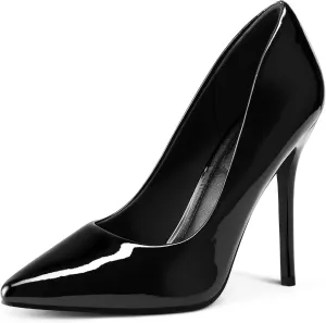 mysoft Women's High Heels Pumps Closed Pointed Toe Stiletto 4IN Heels Dress Wedding Shoes