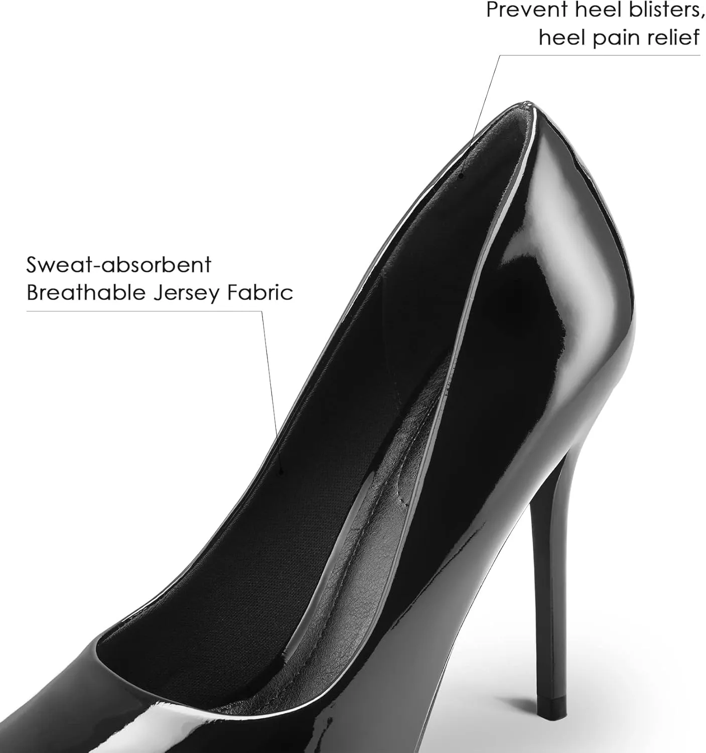 mysoft Women's High Heels Pumps Closed Pointed Toe Stiletto 4IN Heels Dress Wedding Shoes
