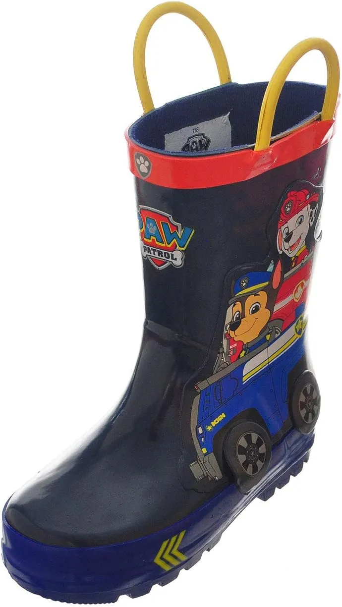 Nickelodeon Paw Patrol Boy's Waterproof Easy On Rain Boots