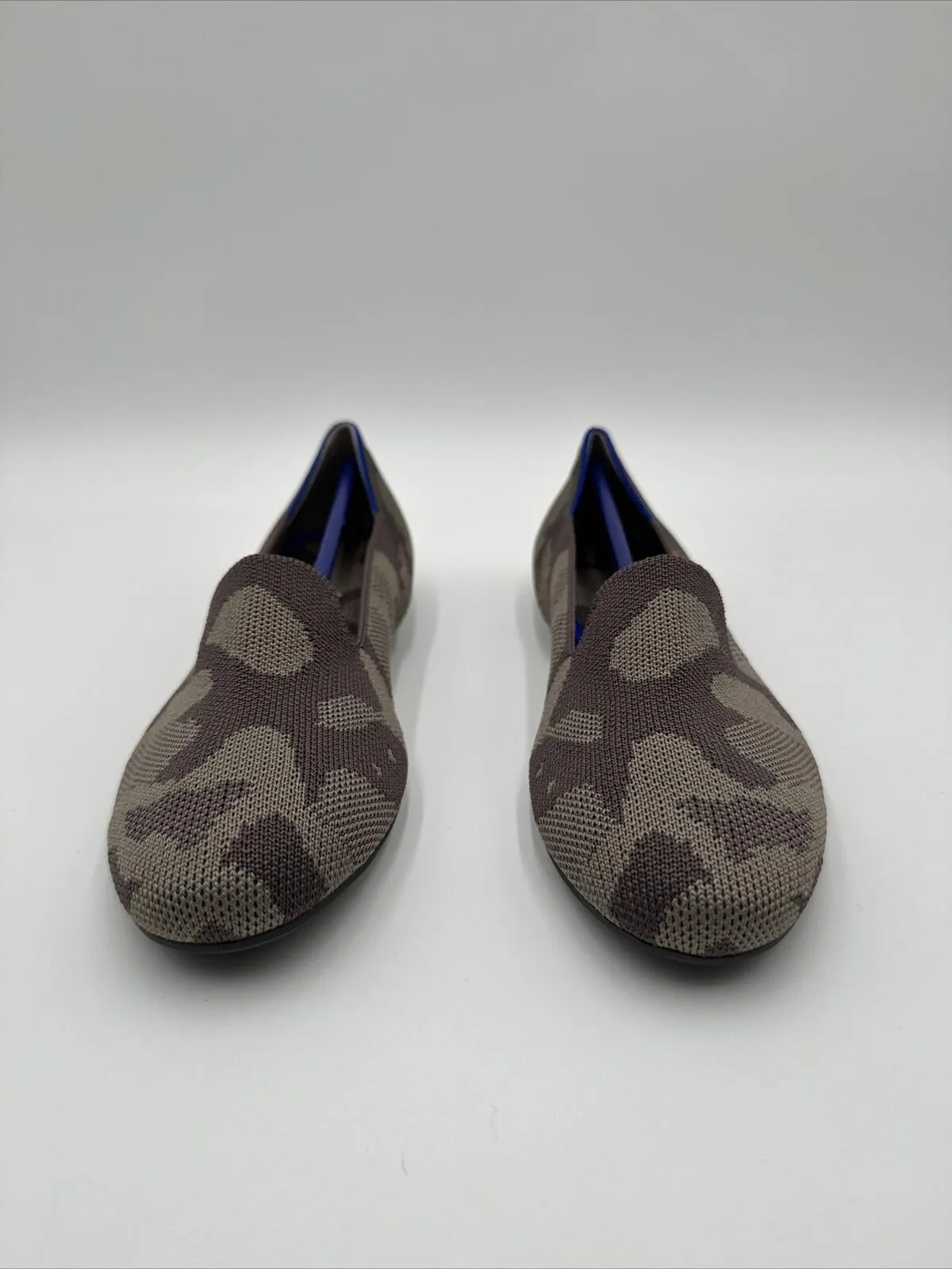 NWOB ROTHY’S The Loafer Camo Green Knit Round Toe  Flats Women’s Size 7 - Like New