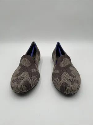NWOB ROTHY’S The Loafer Camo Green Knit Round Toe  Flats Women’s Size 7 - Like New