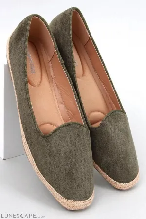 Olive Green Almond Toe Women's Espadrille Loafers
