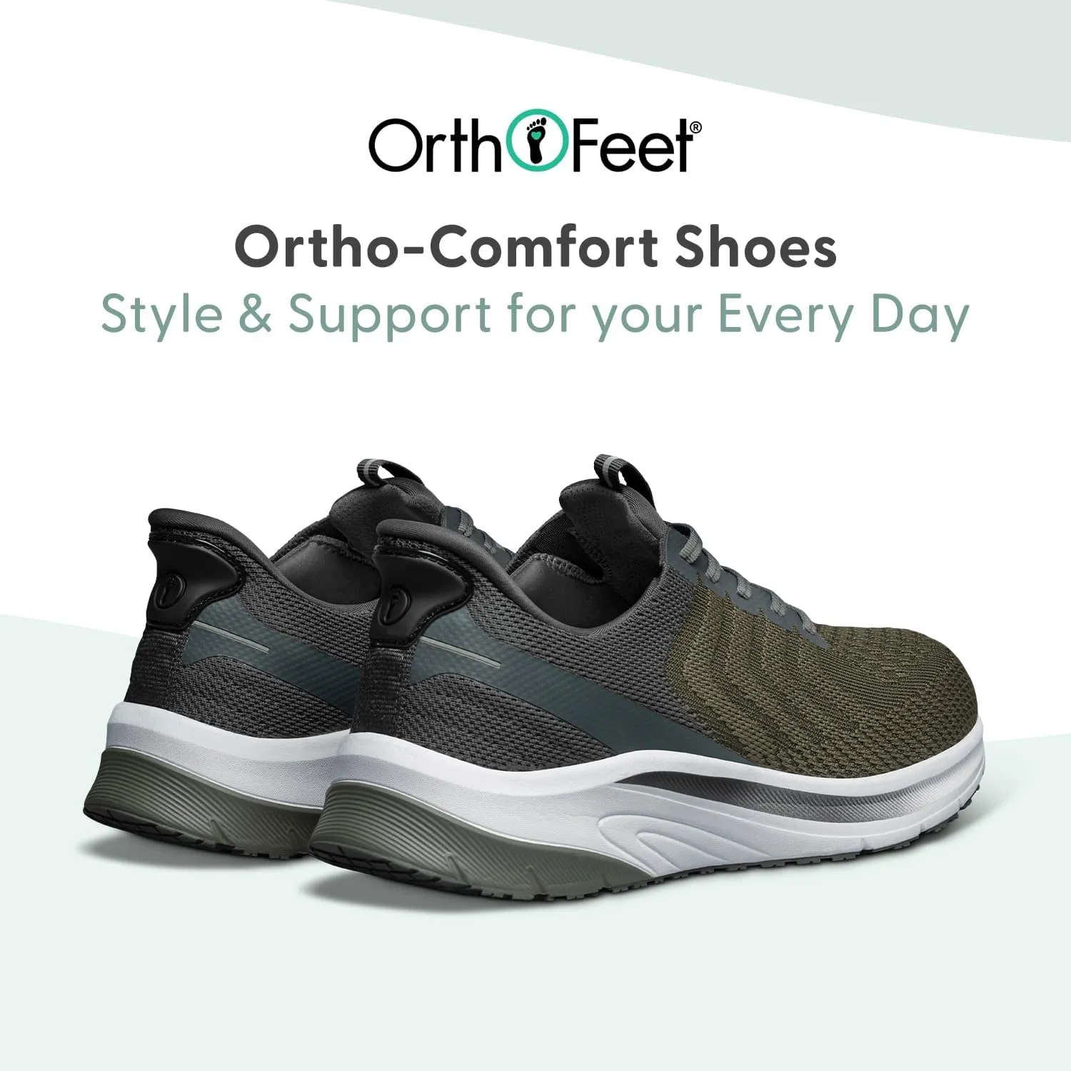 Orthofeet Men's Orthopedic Hands-Free Tilos Slip-On Sneakers