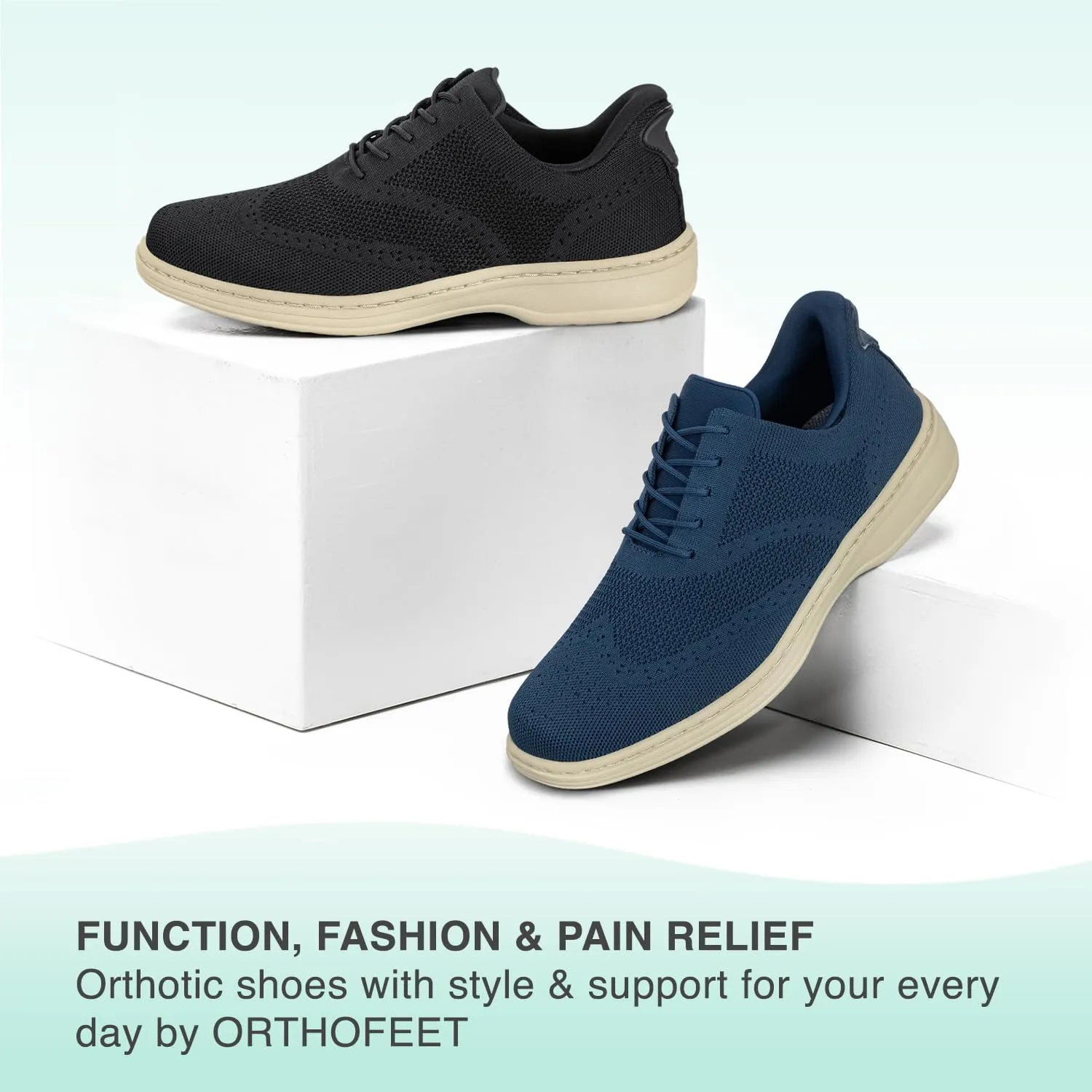 Orthofeet Men's Orthopedic Knit Rex Hands-Free Casual Shoe