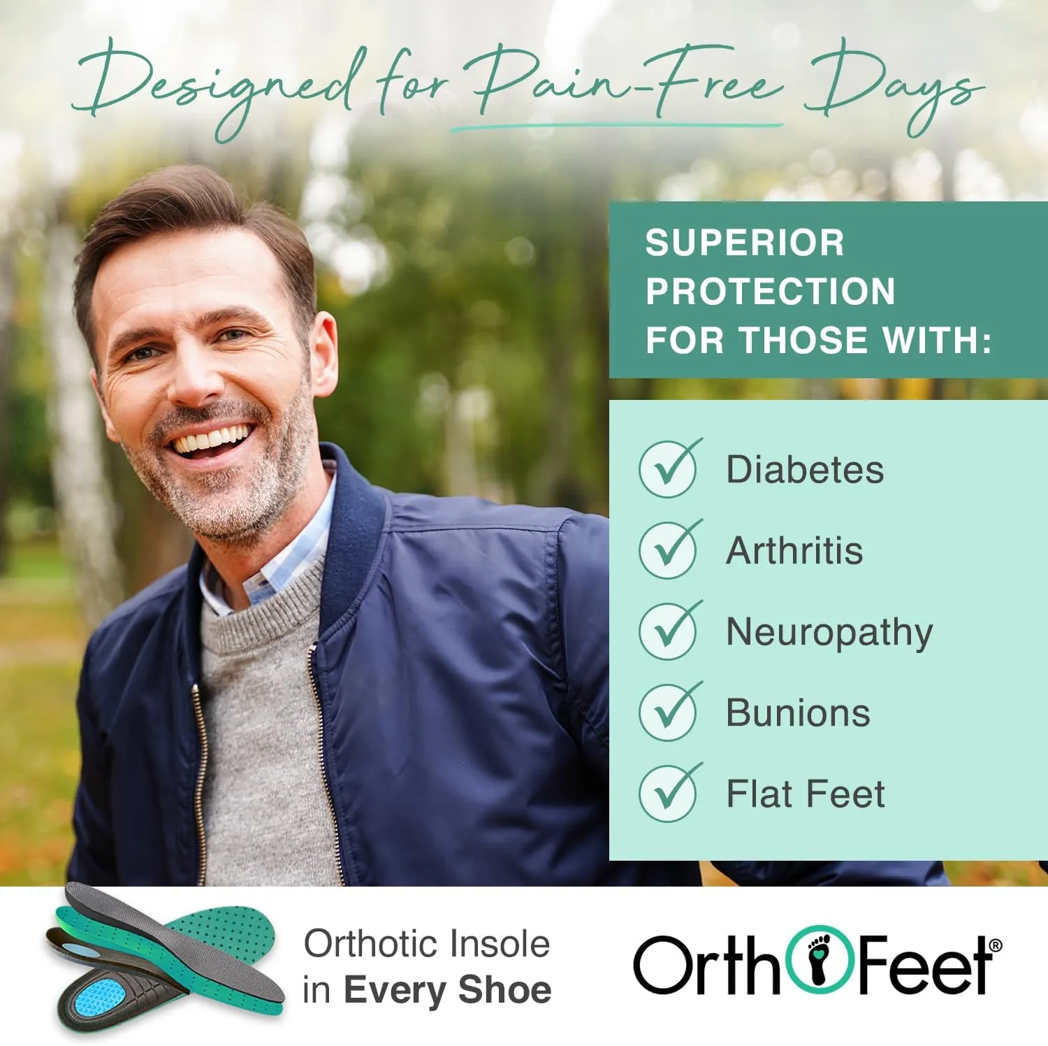 Orthofeet Men's Orthopedic Knit Rex Hands-Free Casual Shoe