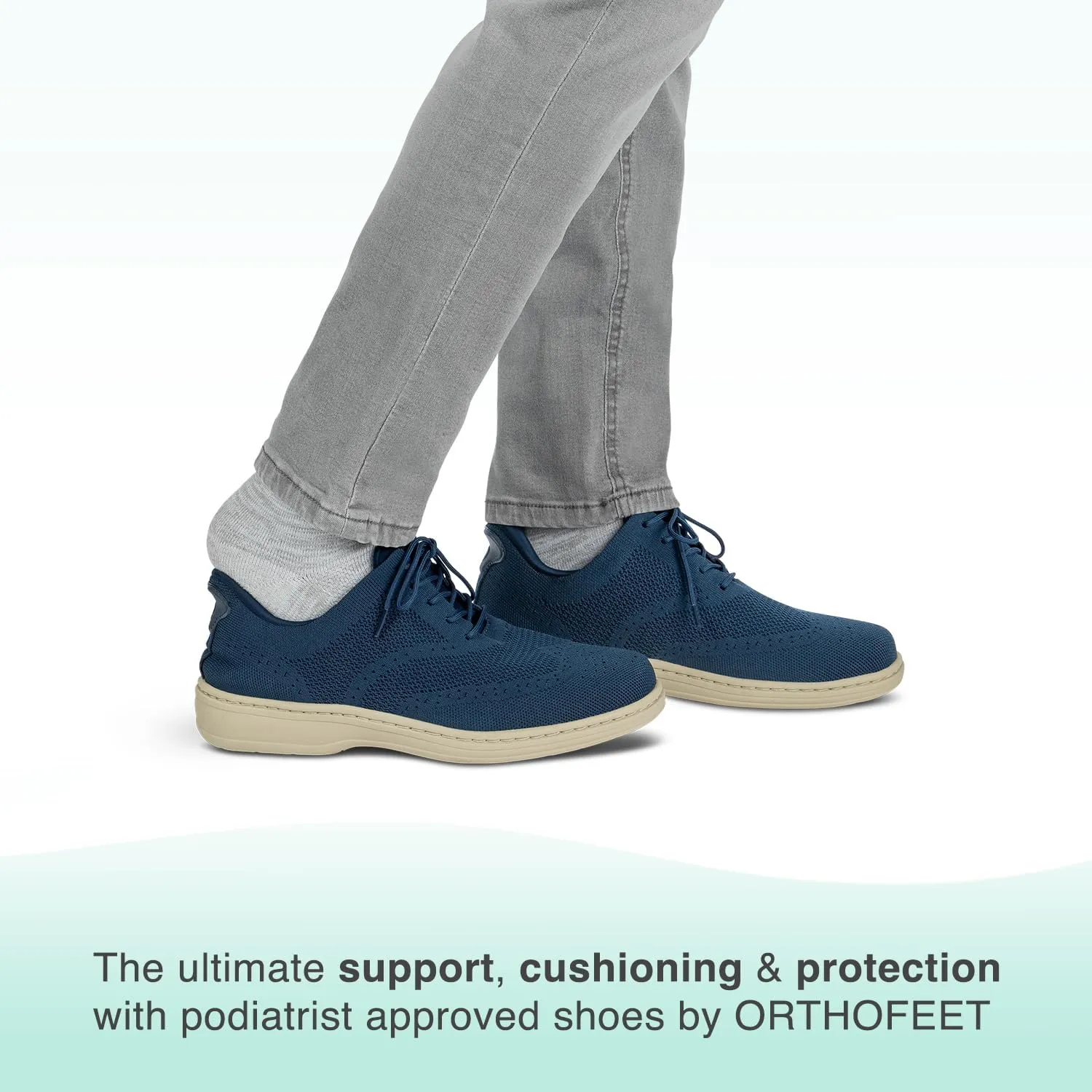 Orthofeet Men's Orthopedic Knit Rex Hands-Free Casual Shoe