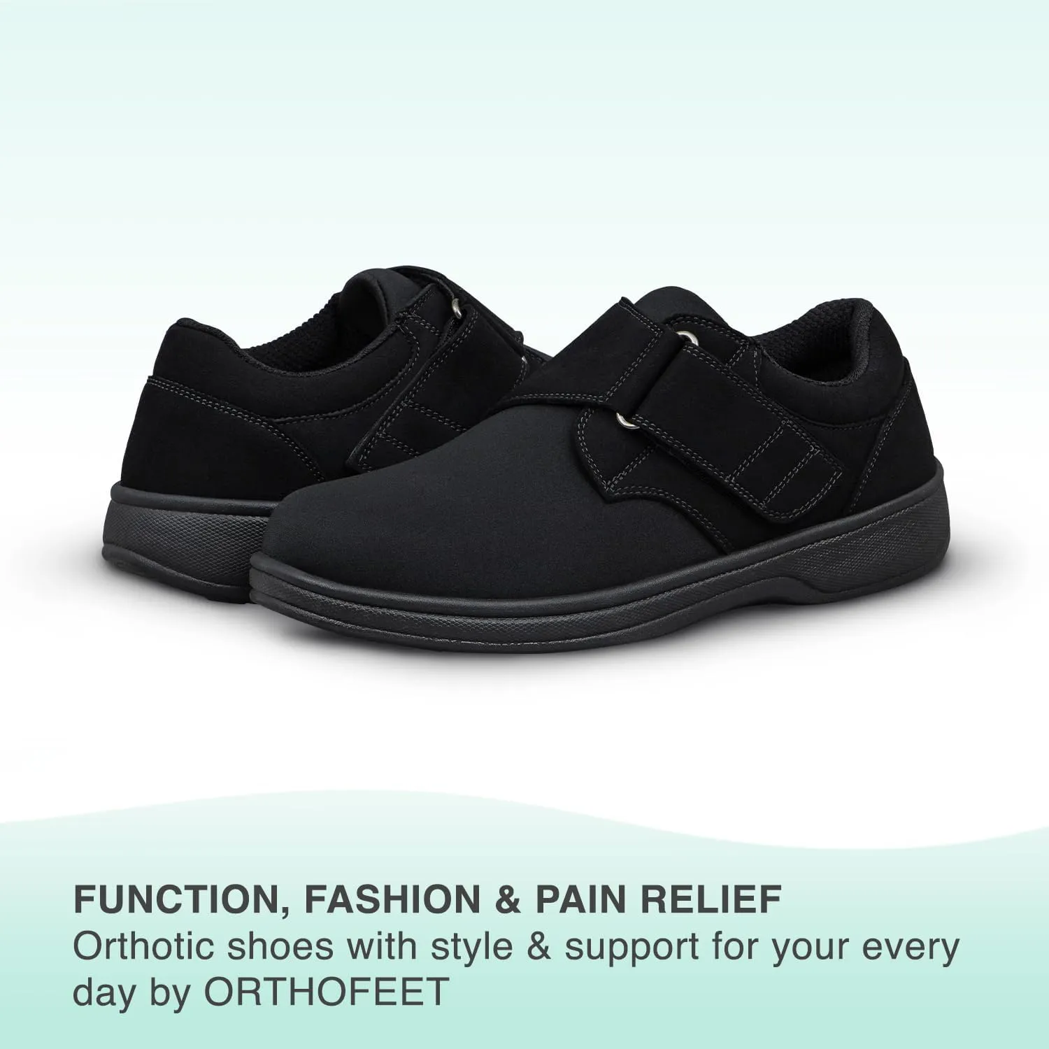 Orthofeet Men's Orthopedic Stretchable Bismarck Casual Shoes