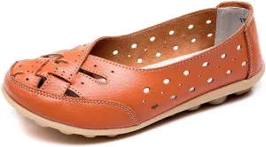 Orthopedic Loafers in Breathable Leather,Owlkay New Casual Women Shoes,Women's Comfortable Loafer Casual Leather Fashion Flats Breathable Shoes