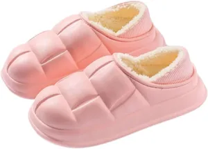 Premium Comfort Thermal Closed back Non Slip Women's Fuzzy House Slippers Indoor Soft Warm Shoes Memory Foam Sole