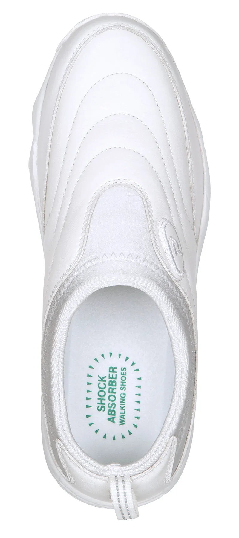 Propet Women's Slip Resistant Shoe- Wash & Wear Slip on II W3851- White
