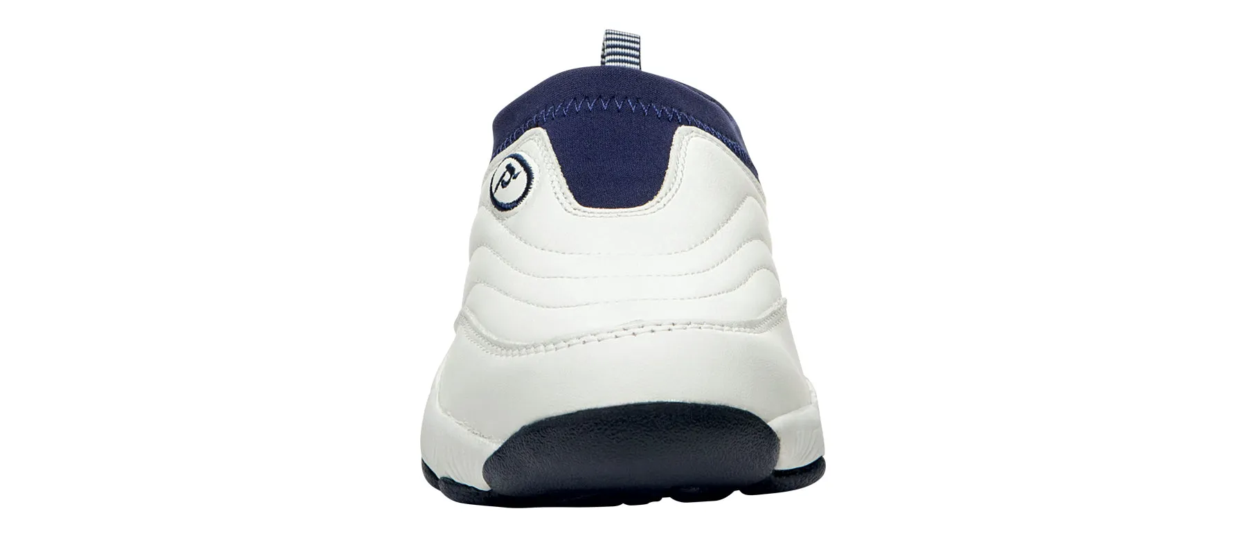Propet Women's Slip Resistant Shoe - Wash & Wear Slip on II W3851- White/Navy