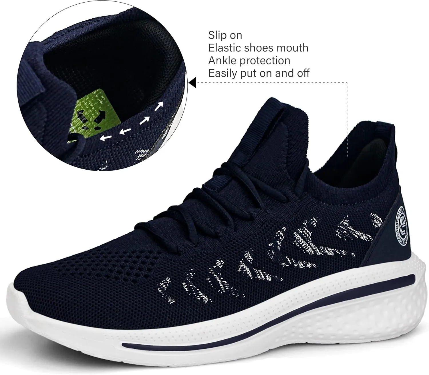 Pujcs Womens Sneakers Slip On Walking Shoes Breathable Running Shoes Lightweight Mesh Gym Shoes Non Slip Workout Shoes