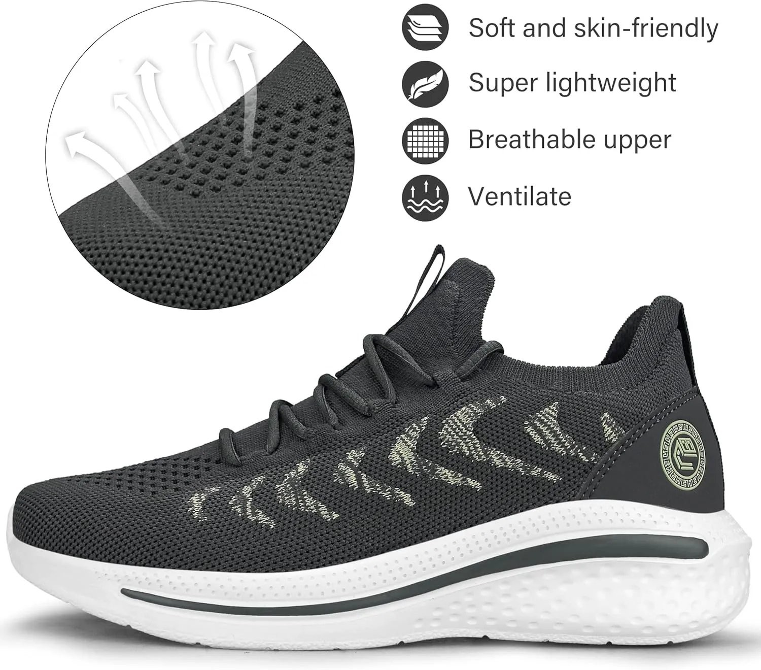 Pujcs Womens Sneakers Slip On Walking Shoes Breathable Running Shoes Lightweight Mesh Gym Shoes Non Slip Workout Shoes