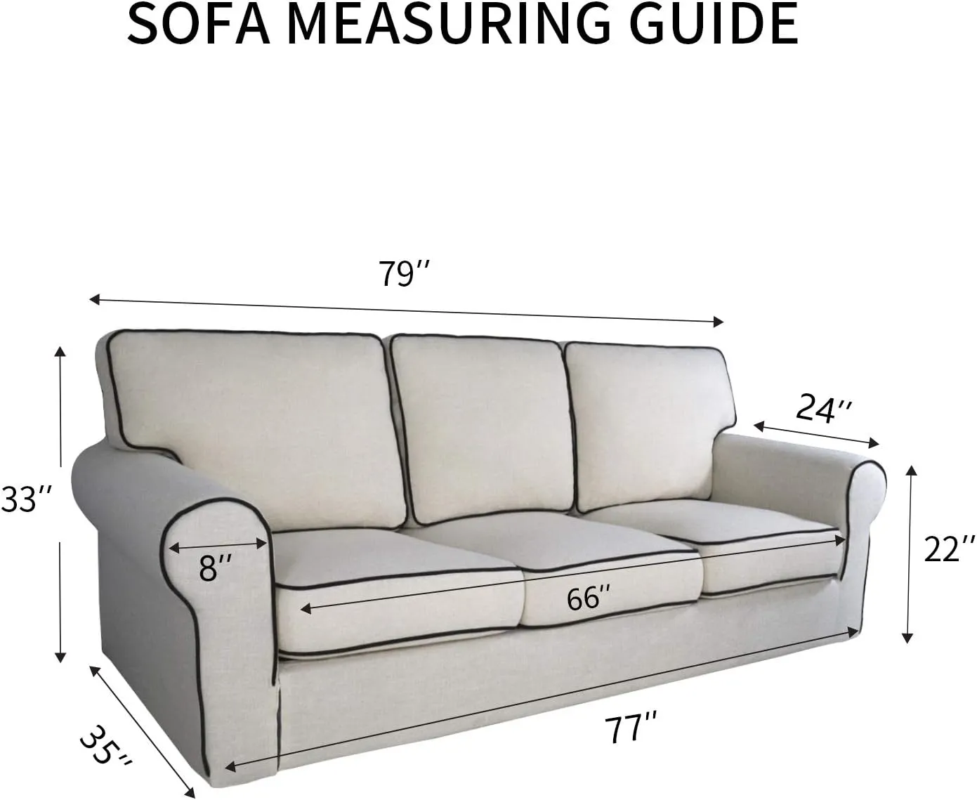 PureFit Stretch Sofa Slipcover – Spandex Jacquard Non Slip Soft Couch Sofa Cover, Washable Furniture Protector with Non Skid Foam and Elastic Bottom for Kids (Sofa, Brown)