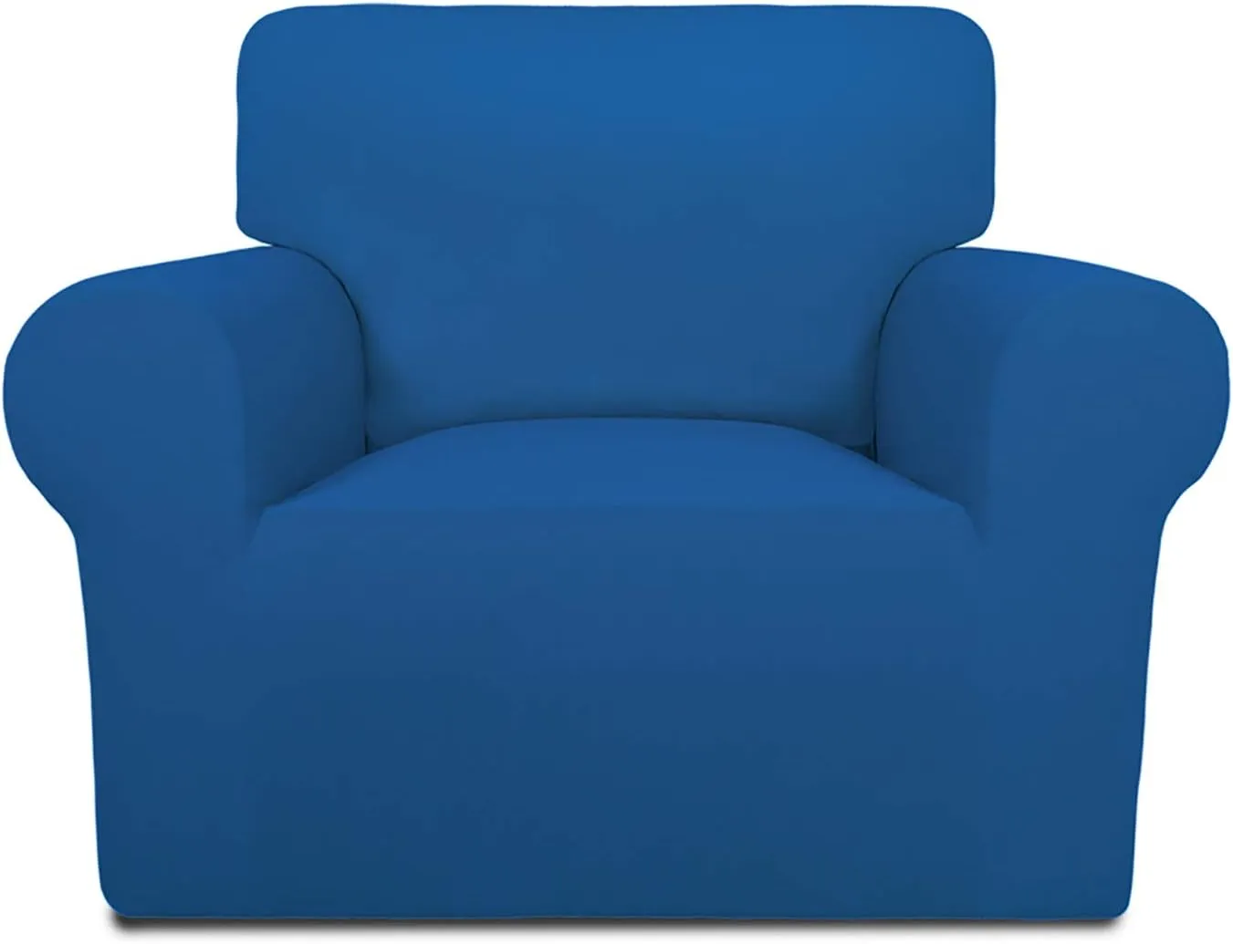 PureFit Super Stretch Chair Sofa Slipcover – Spandex Non Slip Soft Couch Sofa Cover, Washable Furniture Protector with Non Skid Foam and Elastic Bottom for Kids, Pets （Chair, Classic Blue）
