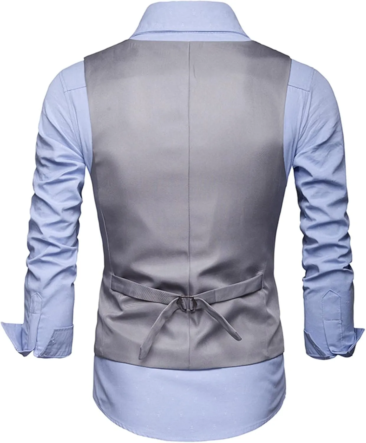 Red Vest For Men Plays Suede Retro V Neck Solid Color Pocket Button Leather Vest Jacket Vest Men'S Outerwear Vests