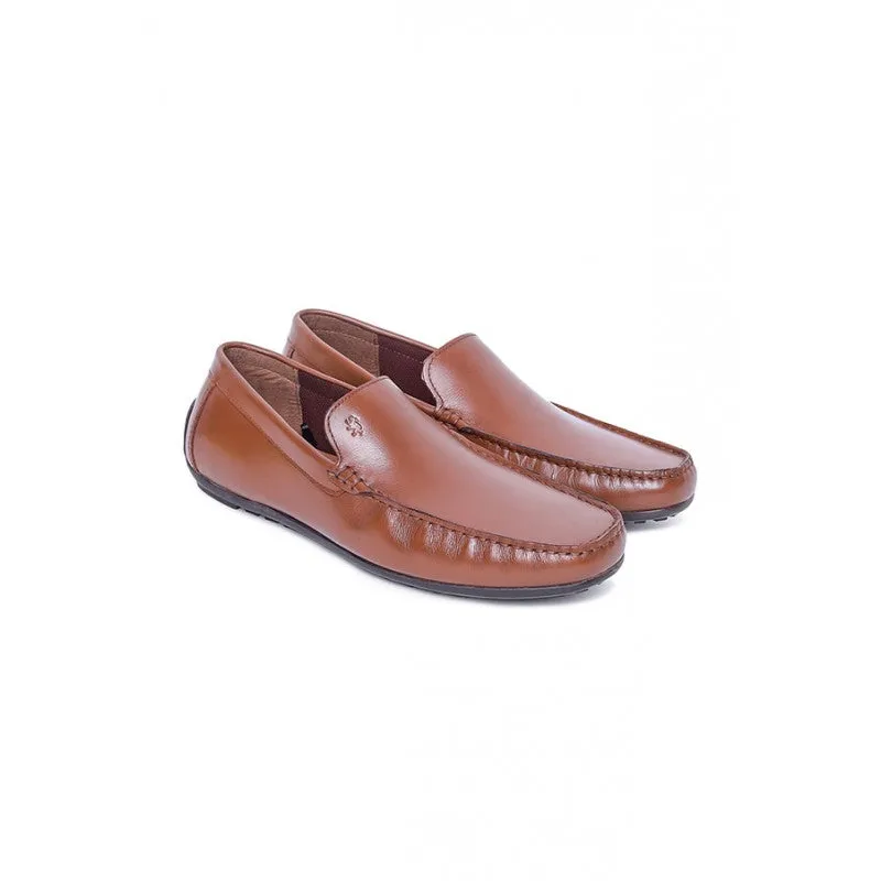 RedTape Men's Tan Slip On Shoes