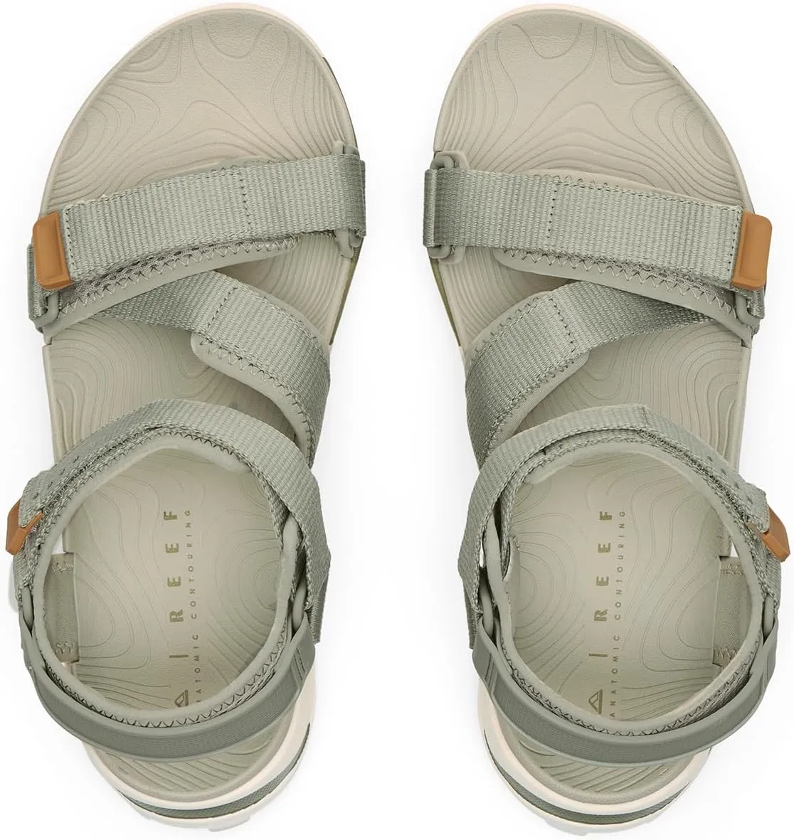REEF Cross Shore Men's Casual Sport Sandal, Adjustable Straps, Supportive Footbed, No Slip Traction