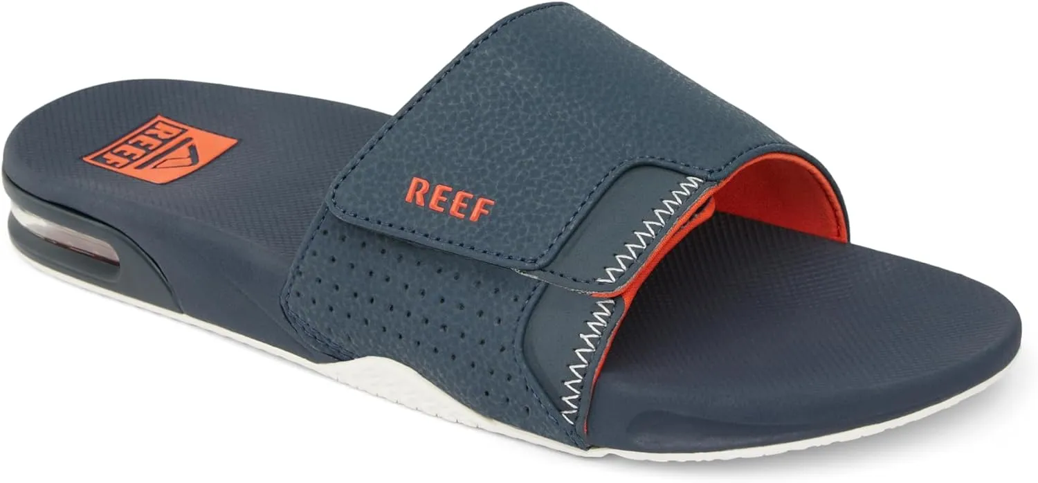 REEF Fanning Slide Men's Bottle Opener Sandal, Arch Support, Durable Outsole, Water Friendly