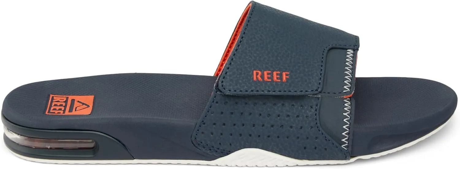 REEF Fanning Slide Men's Bottle Opener Sandal, Arch Support, Durable Outsole, Water Friendly