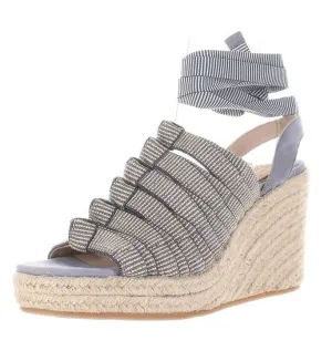 Responsive Serena Reduced cost Cecelia Jeans York Platform Denim Sandals Faded Wedge Off New Espadrille