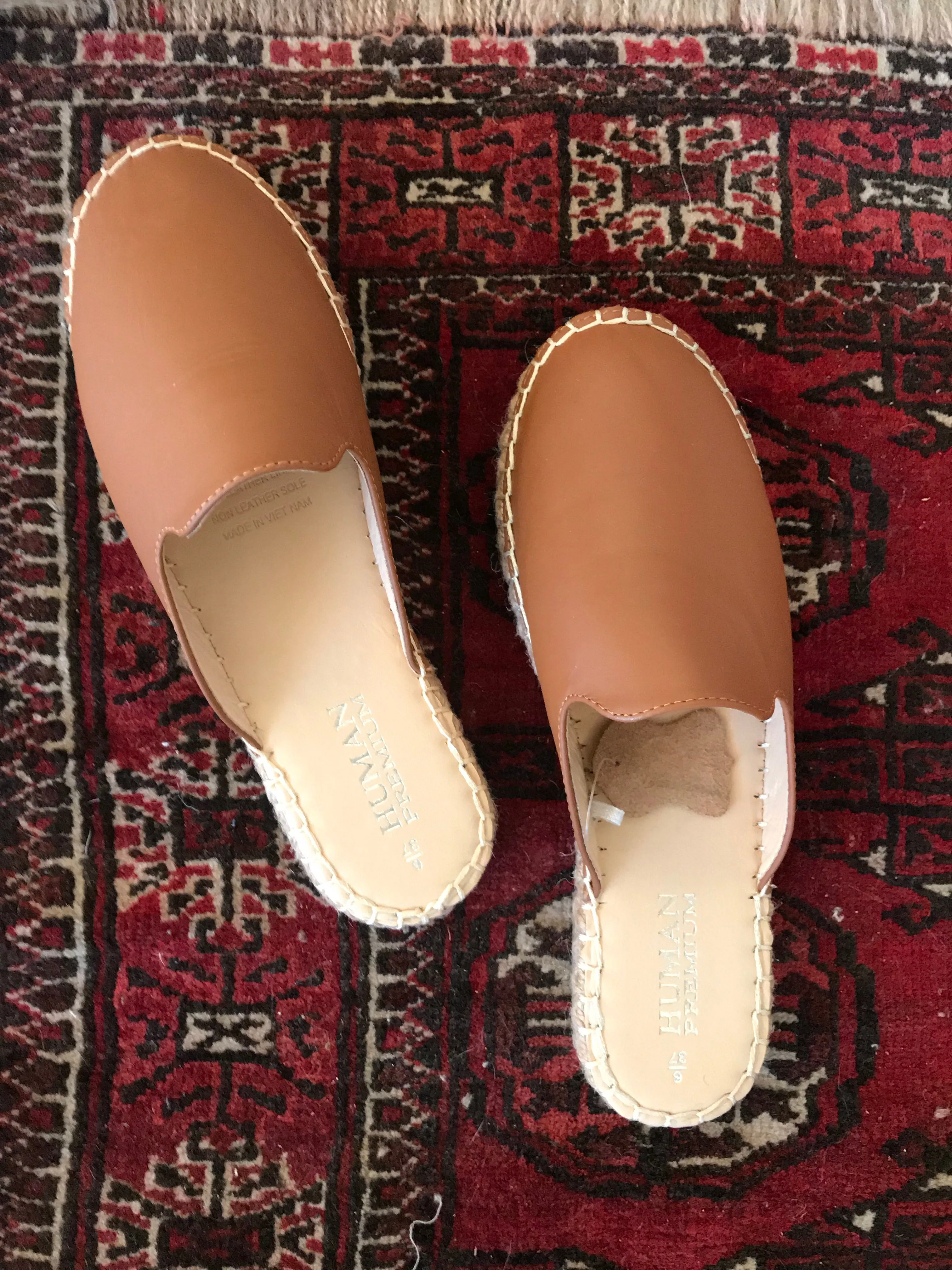 Riley Leather Espadrilles - Tan