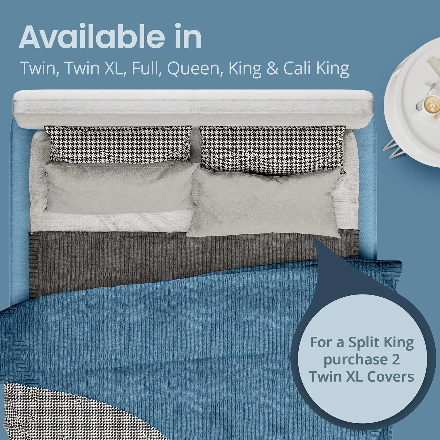 SafeRest 100% Waterproof King Size Mattress Protector - Fitted with Stretchable Pockets - Machine Washable Cotton Mattress Cover for Bed