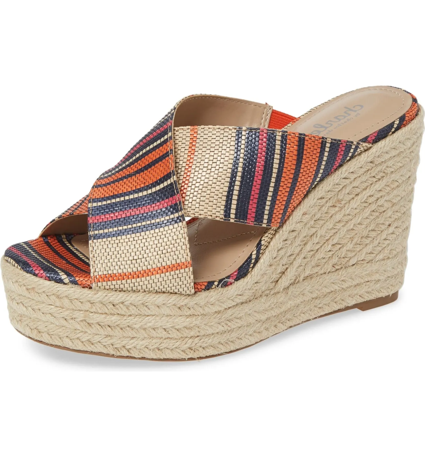 Sandals Tangerine Wedge Synthetic Charles Espadrille Platform Superior Leilani David Top-choice