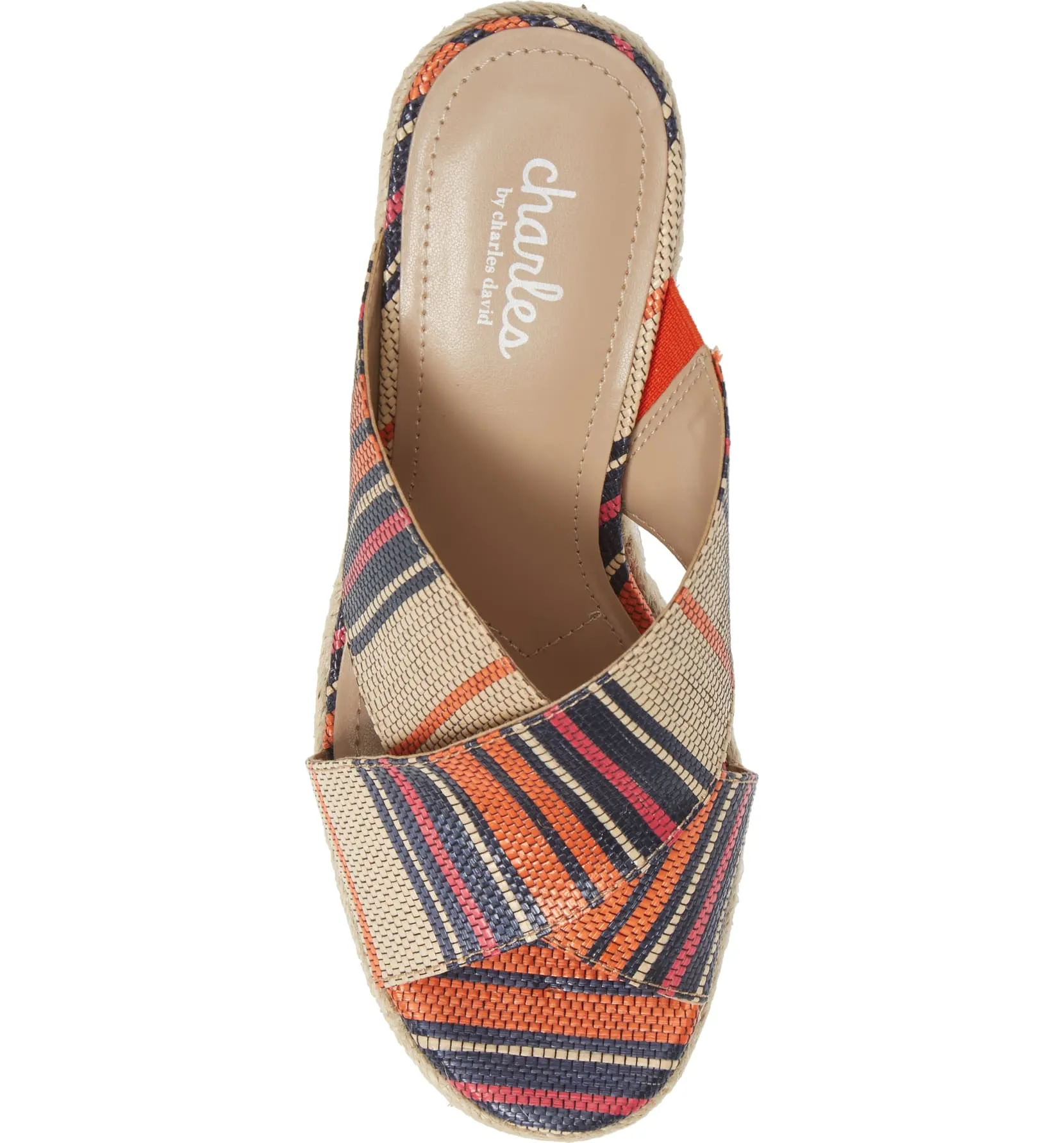 Sandals Tangerine Wedge Synthetic Charles Espadrille Platform Superior Leilani David Top-choice