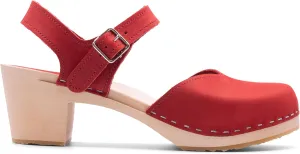 Sandgrens Handmade Swedish Wood Clogs for Women, High Heel Sandal | Victoria