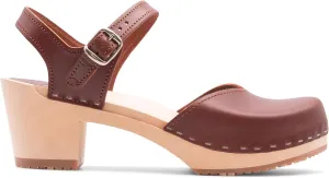 Sandgrens Handmade Swedish Wood Clogs for Women, High Heel Sandal | Victoria